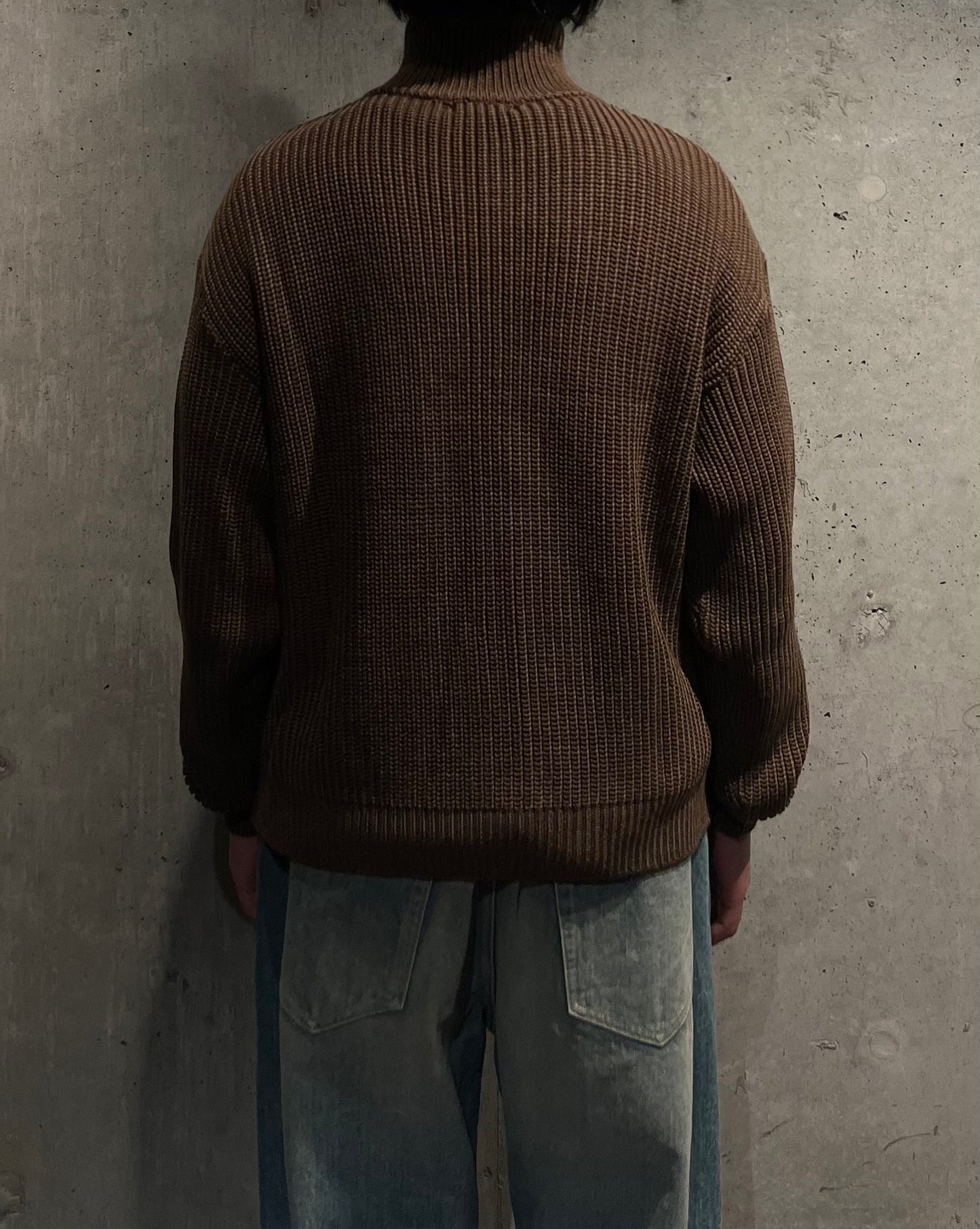【LOYM】3POCKET DRIVERS KNIT(BROWN)