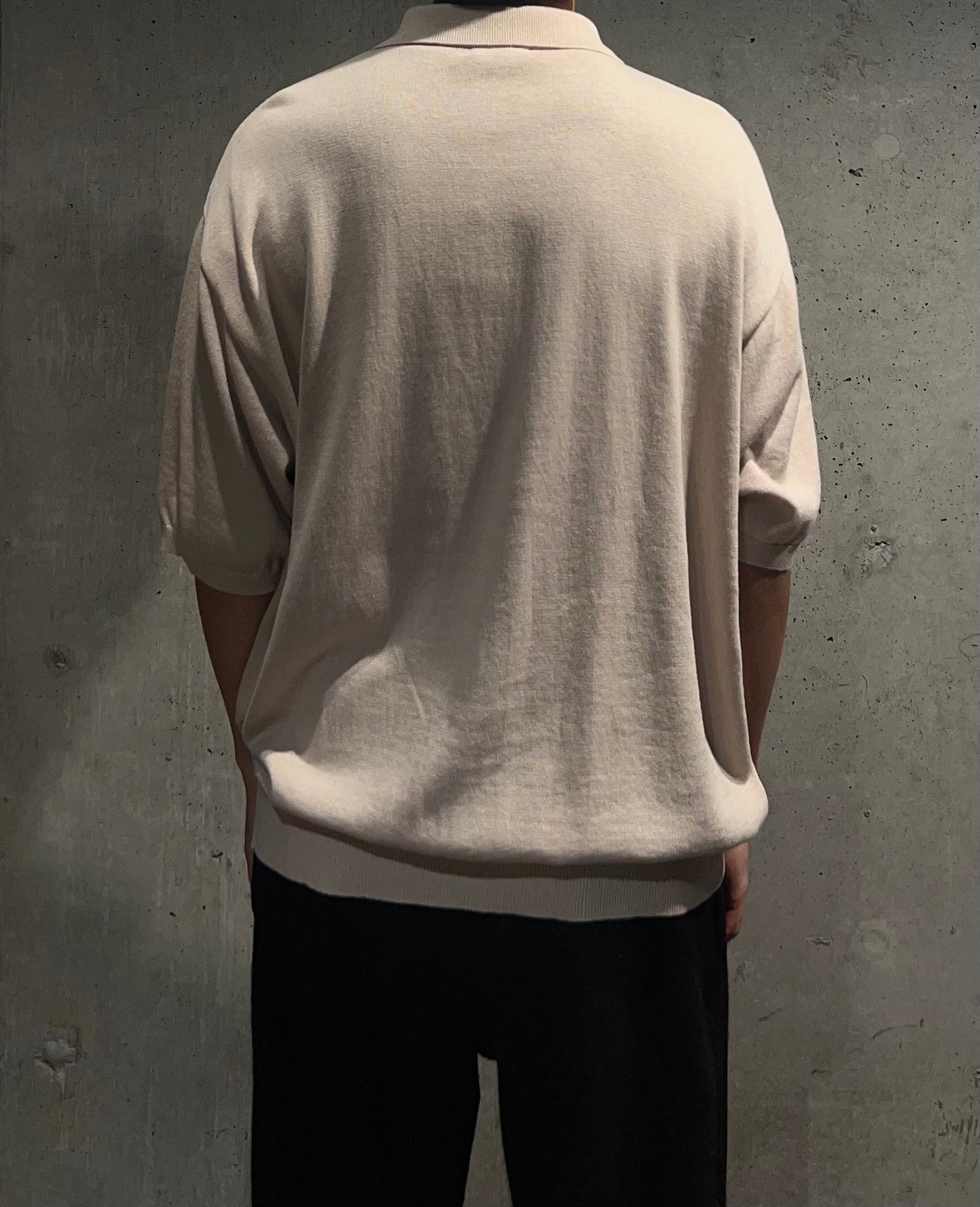 【LOYM】KNIT POLO HALF SLEEVE ECRU