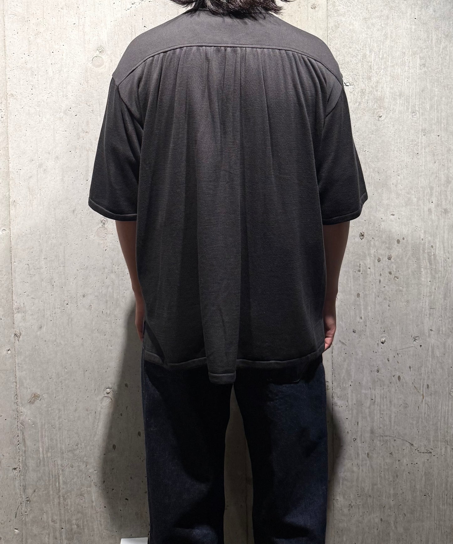 【LOYM】AETHER - GIZA Cotton Knit Shirt(CHARCOAL GRAY)