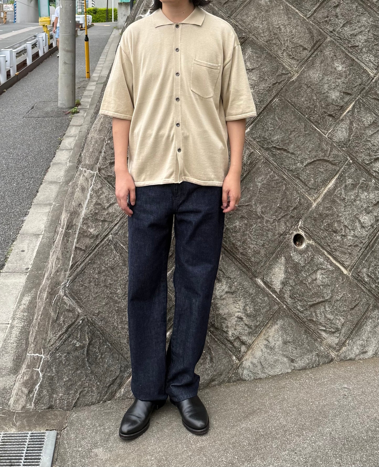【LOYM】AETHER - GIZA Cotton Knit Shirt(ECRU)