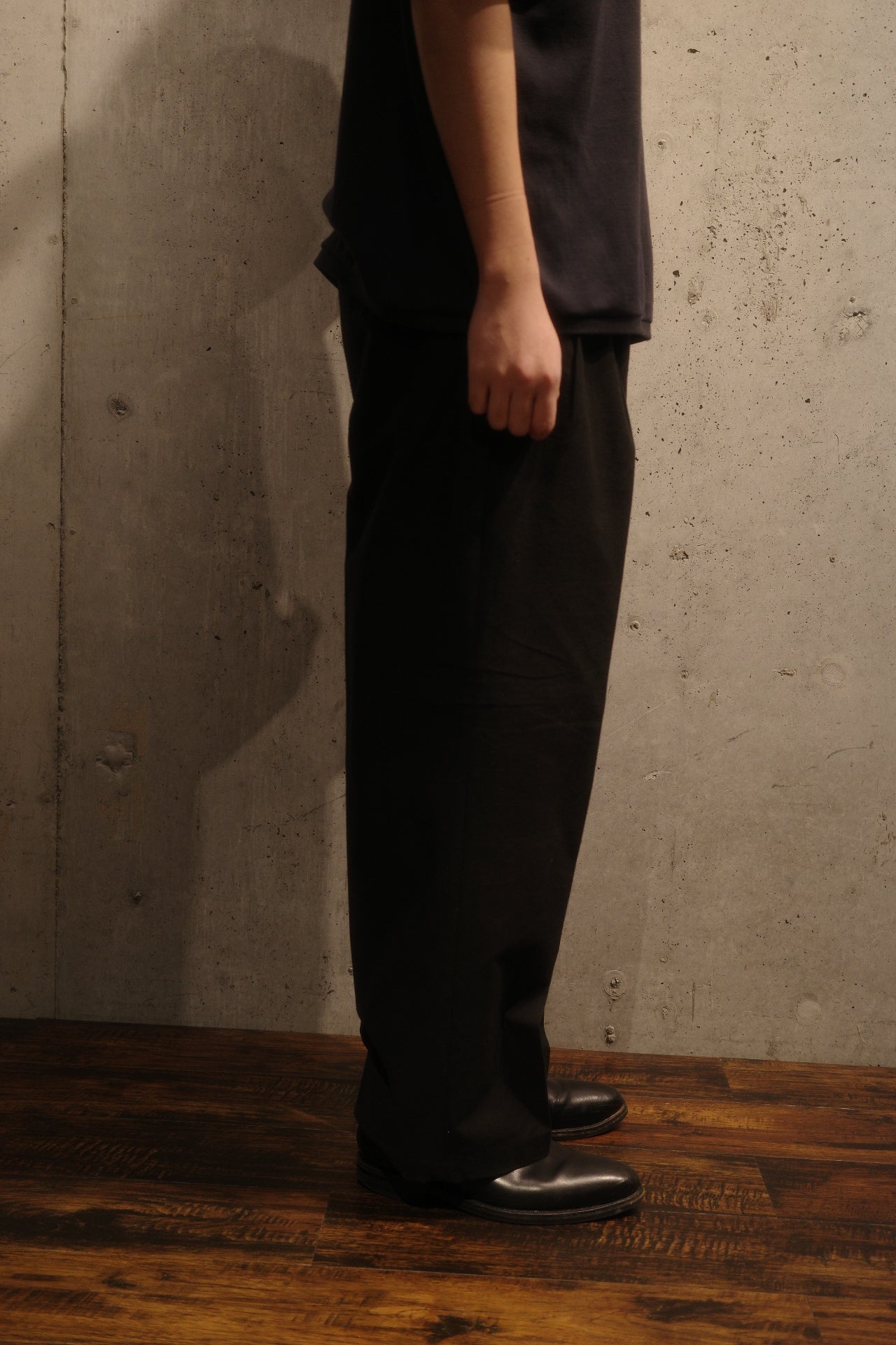 【YOKO SAKAMOTO】DOUBLE PLEATED TROUSERS(BLACK)