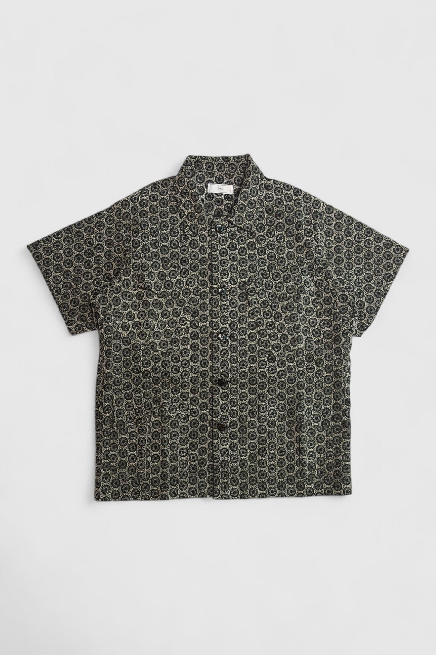 【Urig】ROUND EMB DRESS FATIGUE SHIRT SS