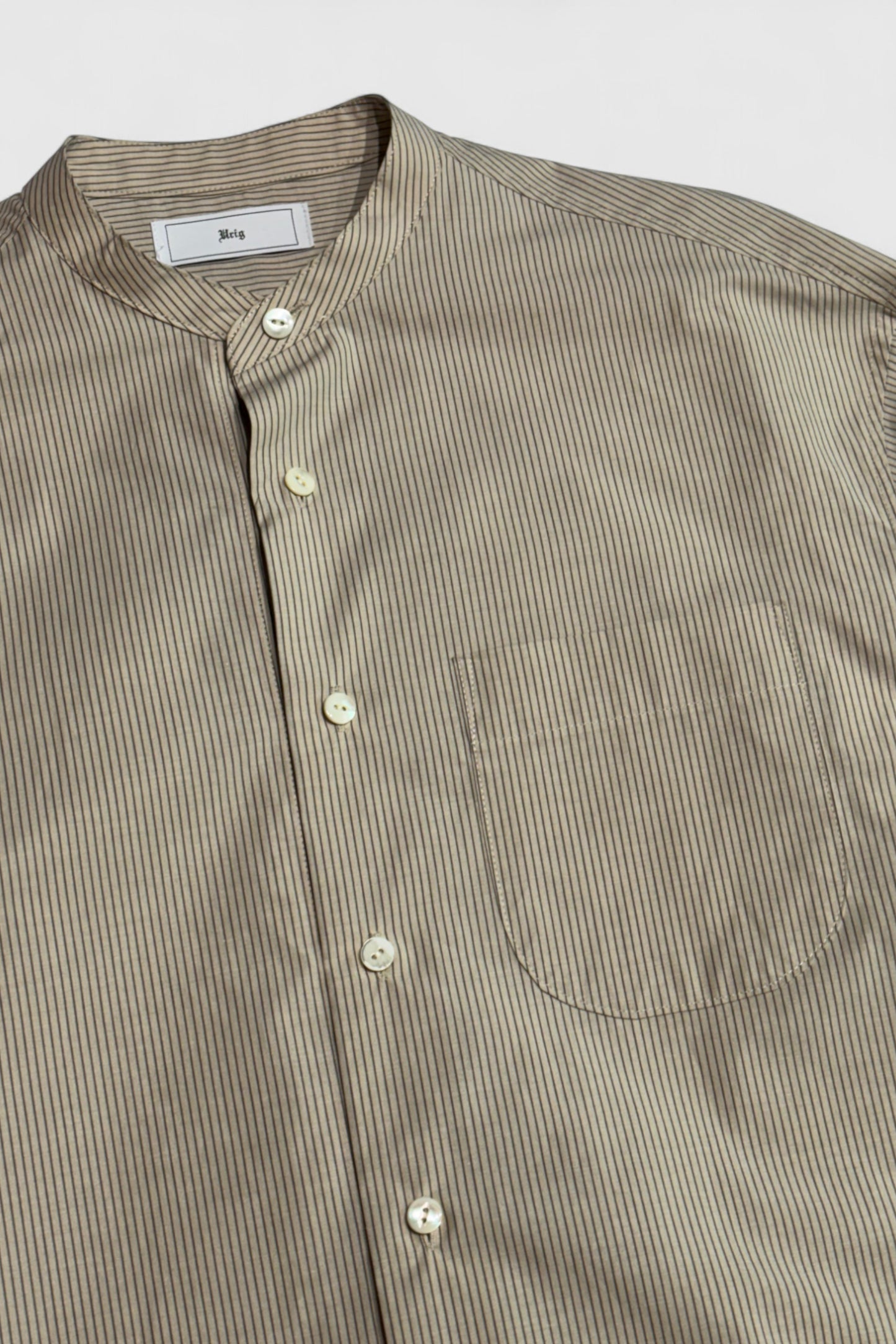 【Urig】BAND COLLAR SHIRT G