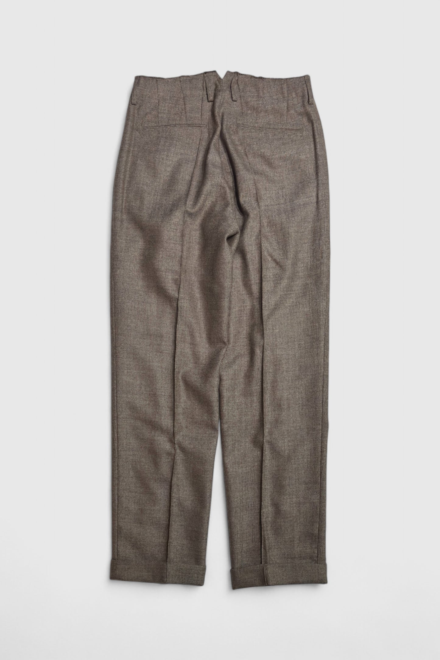 【Urig】ALPACA SAXONY CREASE STITCH PANTS HL (GRAIGE)