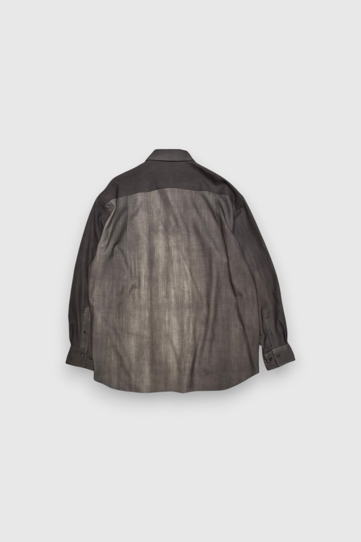 【YOKO SAKAMOTO】REGULAR COLLAR SHIRT(CHARCOAL GRAY×GRAY)