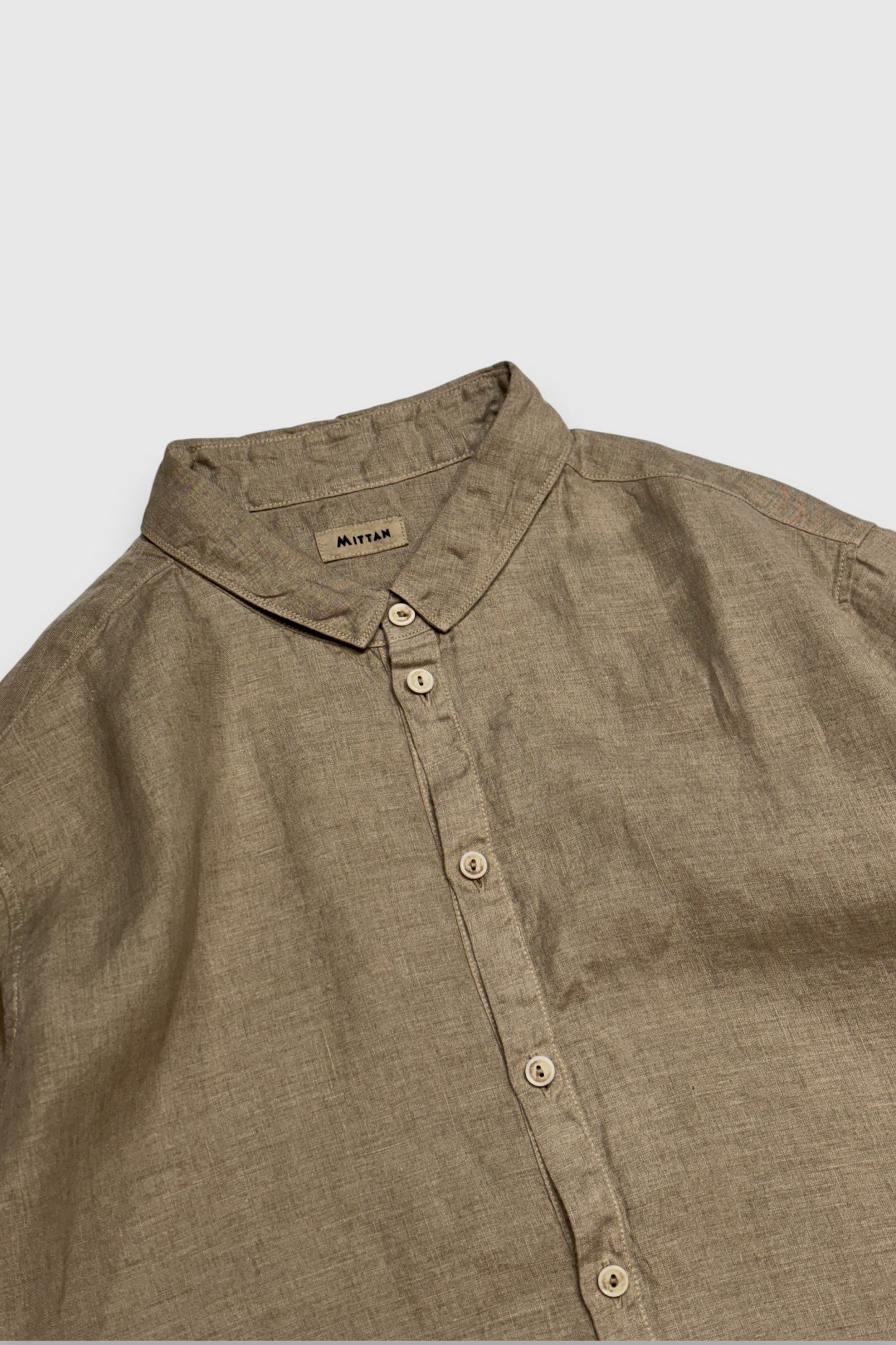 【MITTAN】大麻シャツ大(草木染 珈琲)