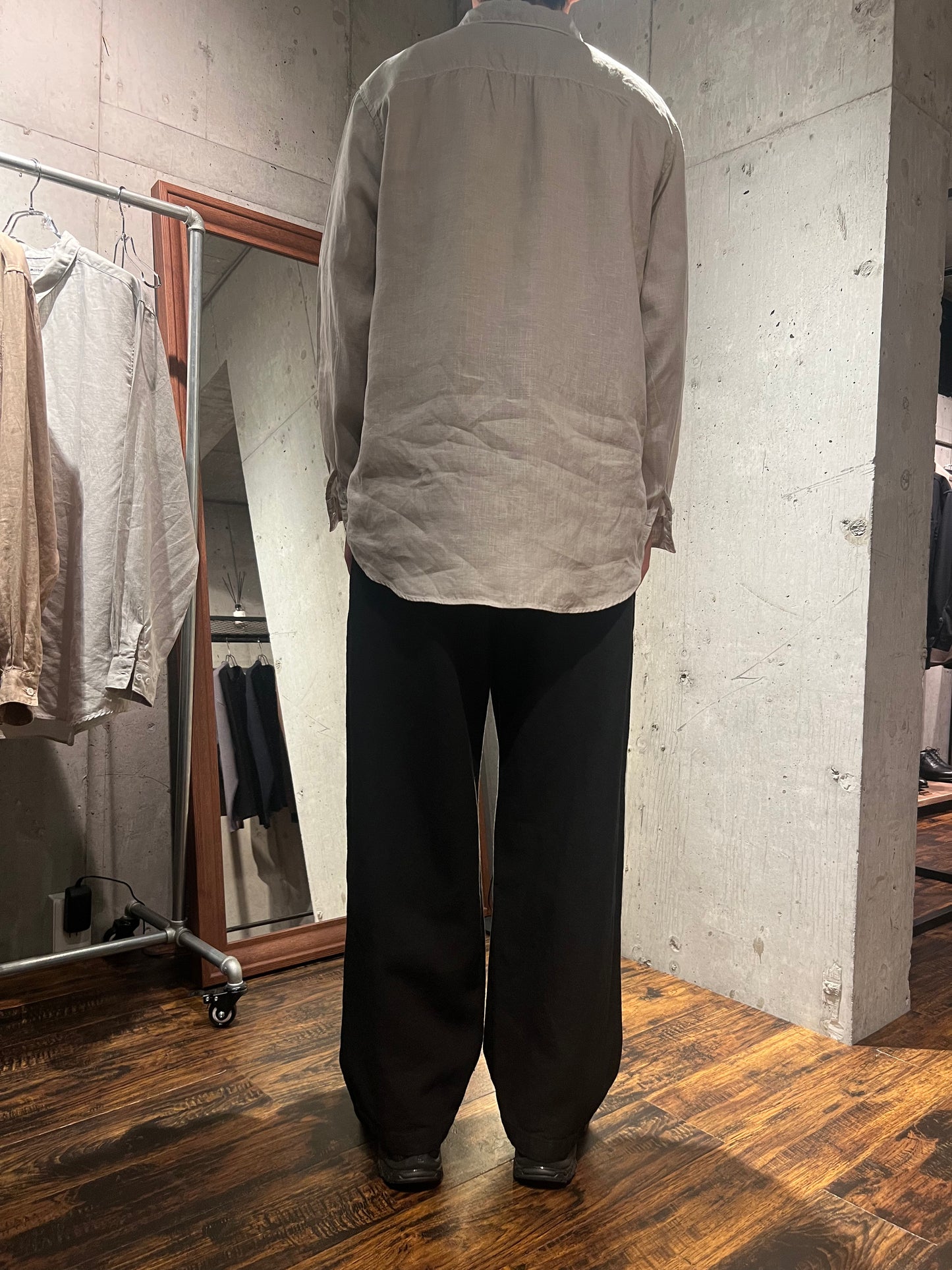 【MITTAN】亜麻苧麻ワイド(黒)