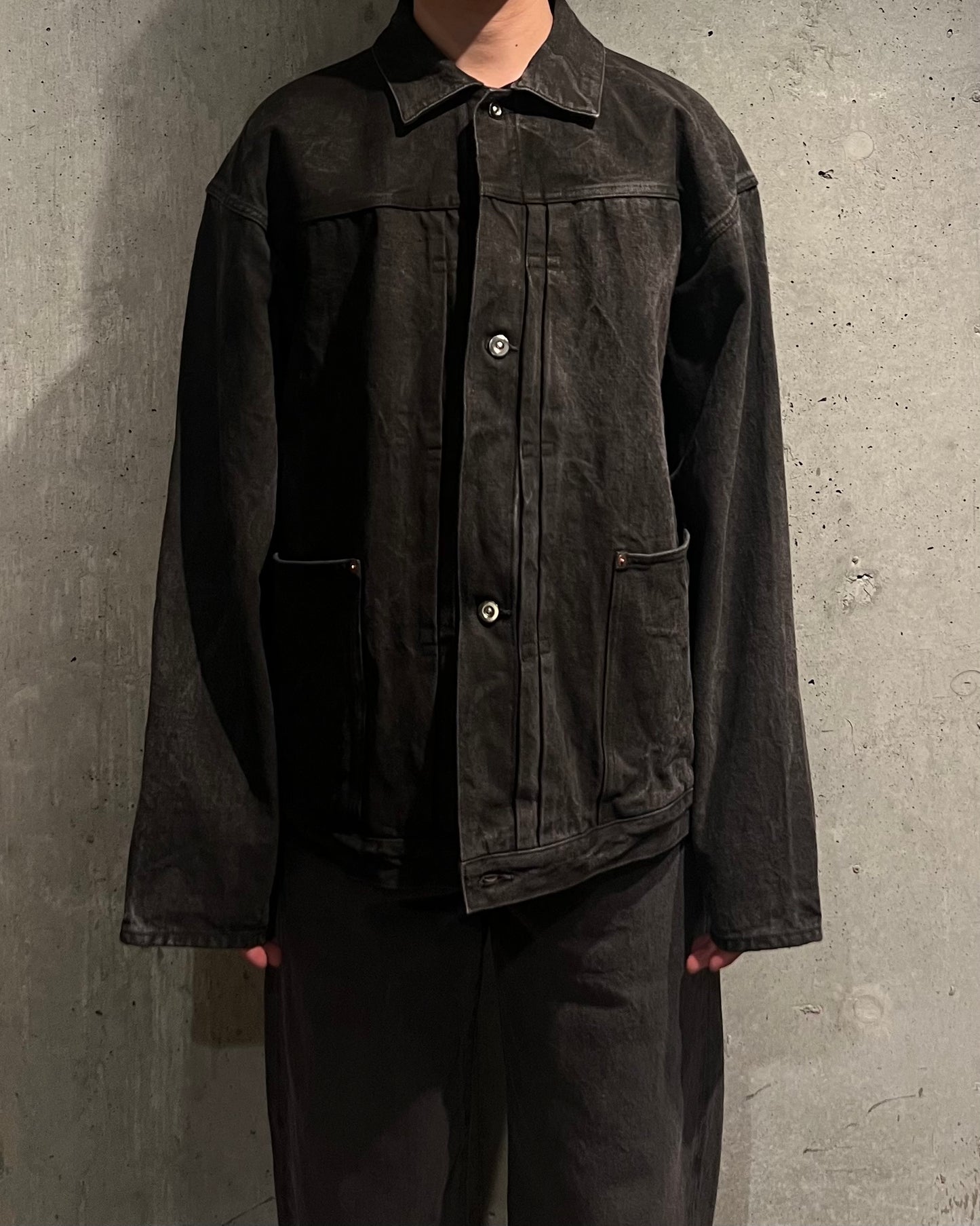 【YOKO SAKAMOTO】PLEATS JACKET ( SUMI INK )