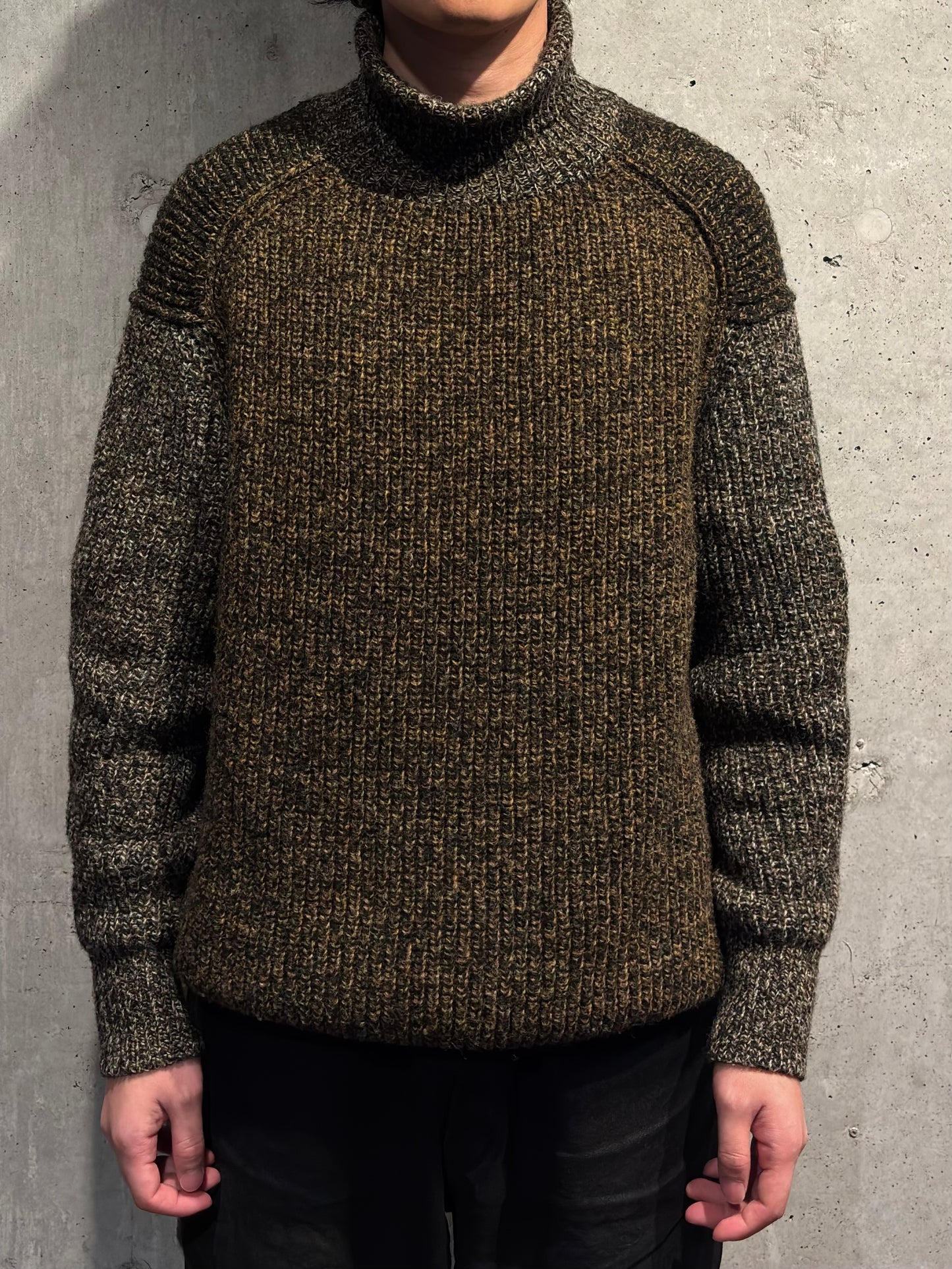 【Slopeslow】turtle neck sweater(tiger camo)