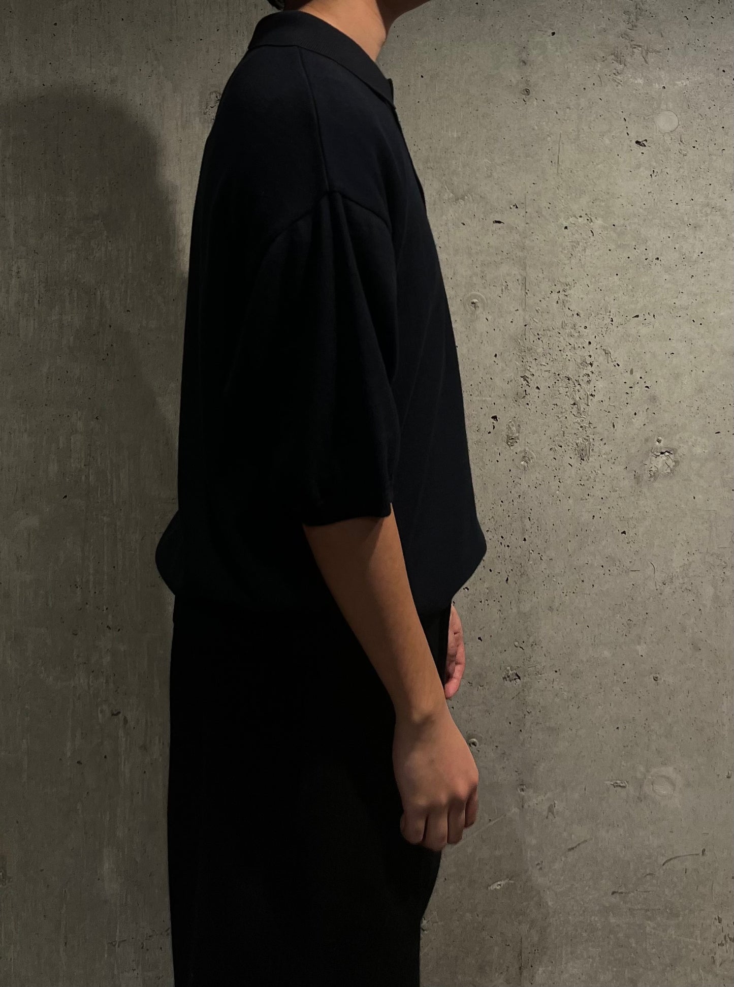 【LOYM】KNIT POLO HALF SLEEVE　DARK NAVY