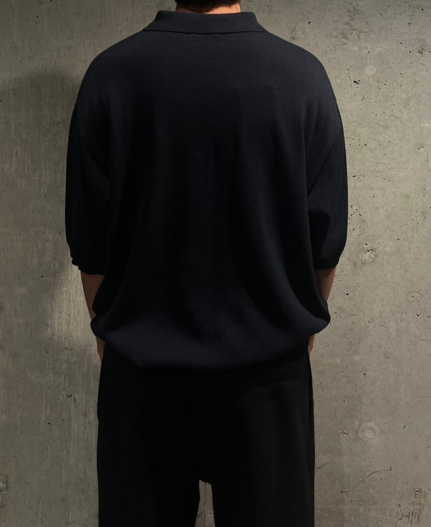 【LOYM】KNIT POLO HALF SLEEVE　DARK NAVY