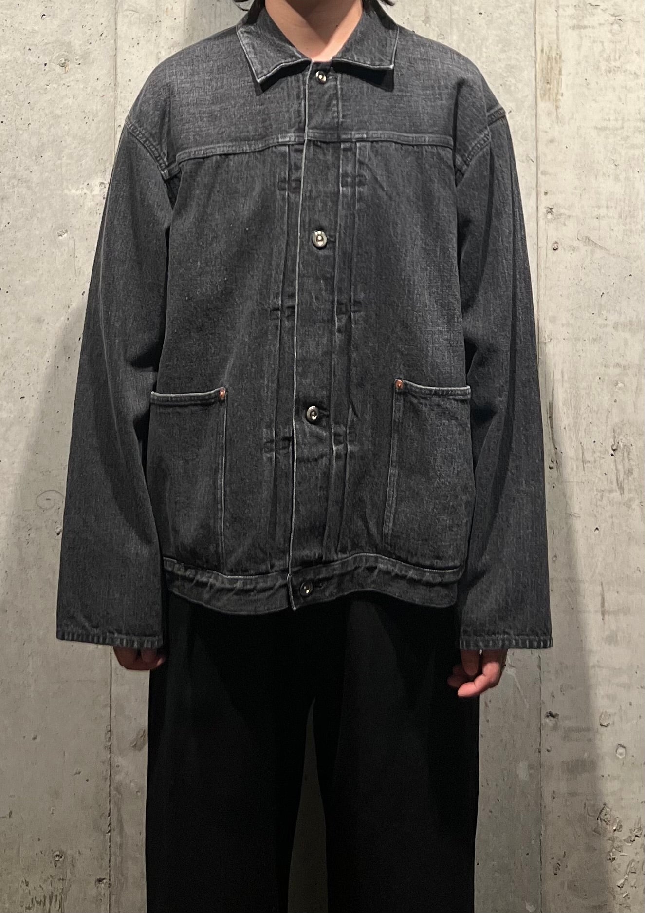 【YOKO SAKAMOTO】PLEATS JACKET (FADE BLACK)