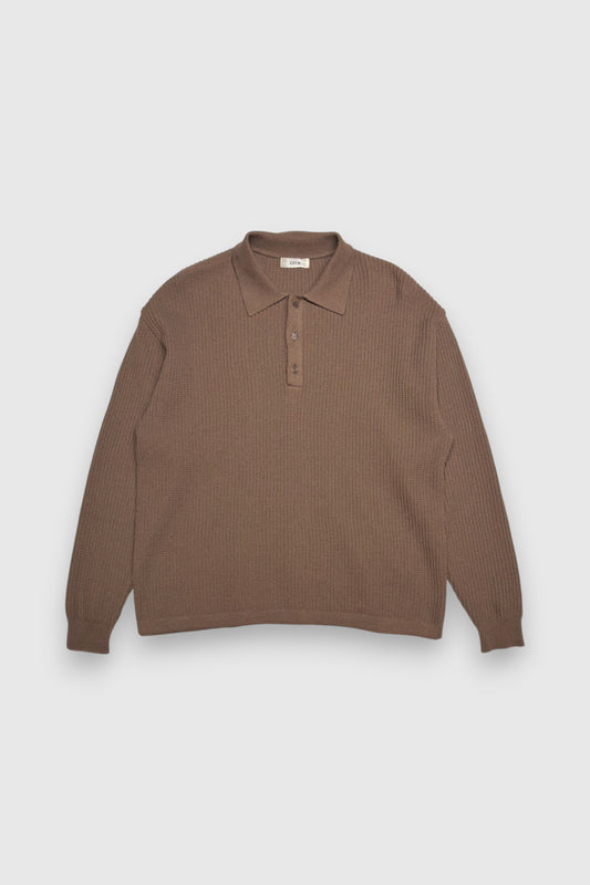 【LOYM】KNIT POLO　BROWN