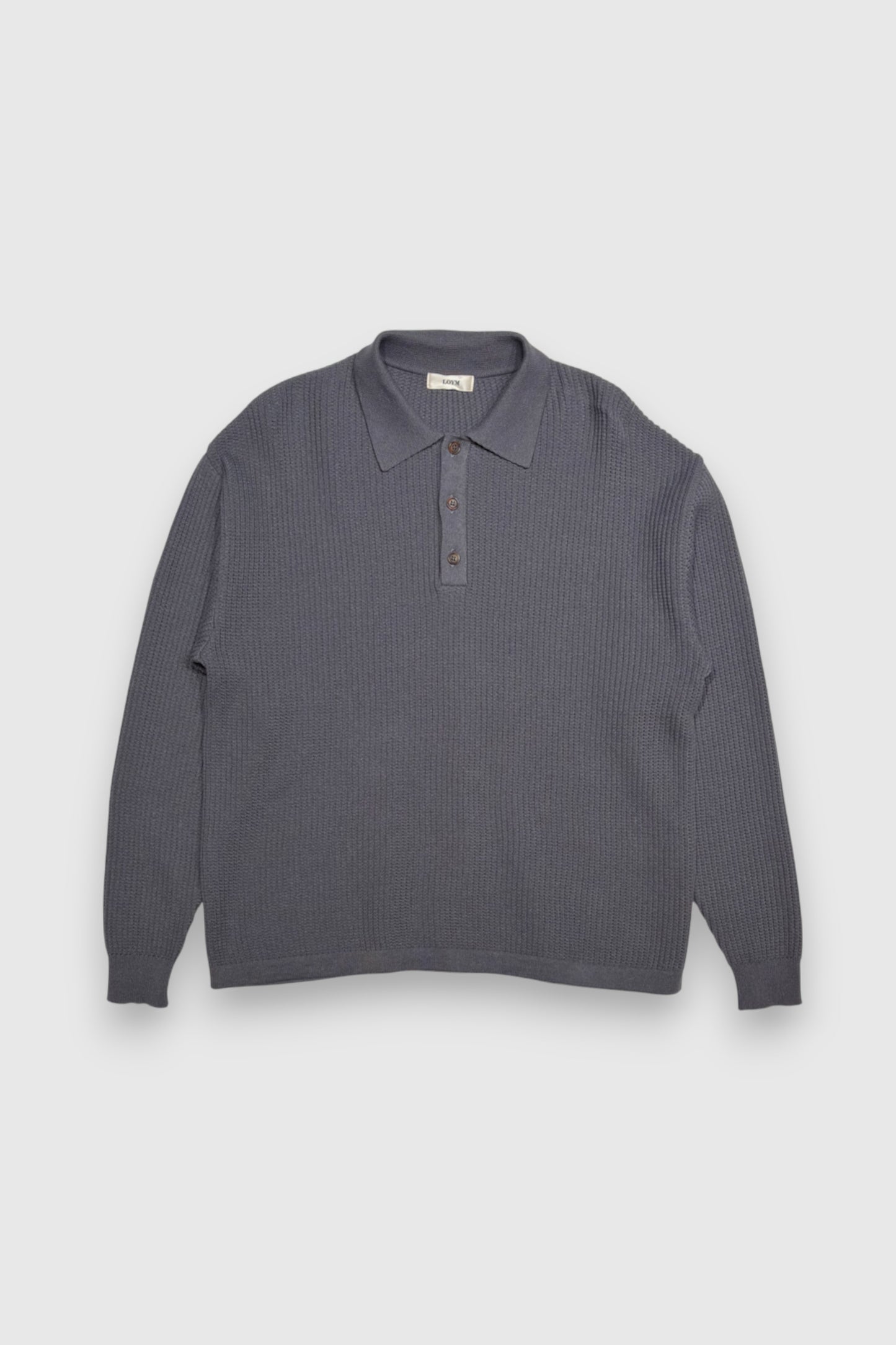 【LOYM】KNIT POLO GRAY