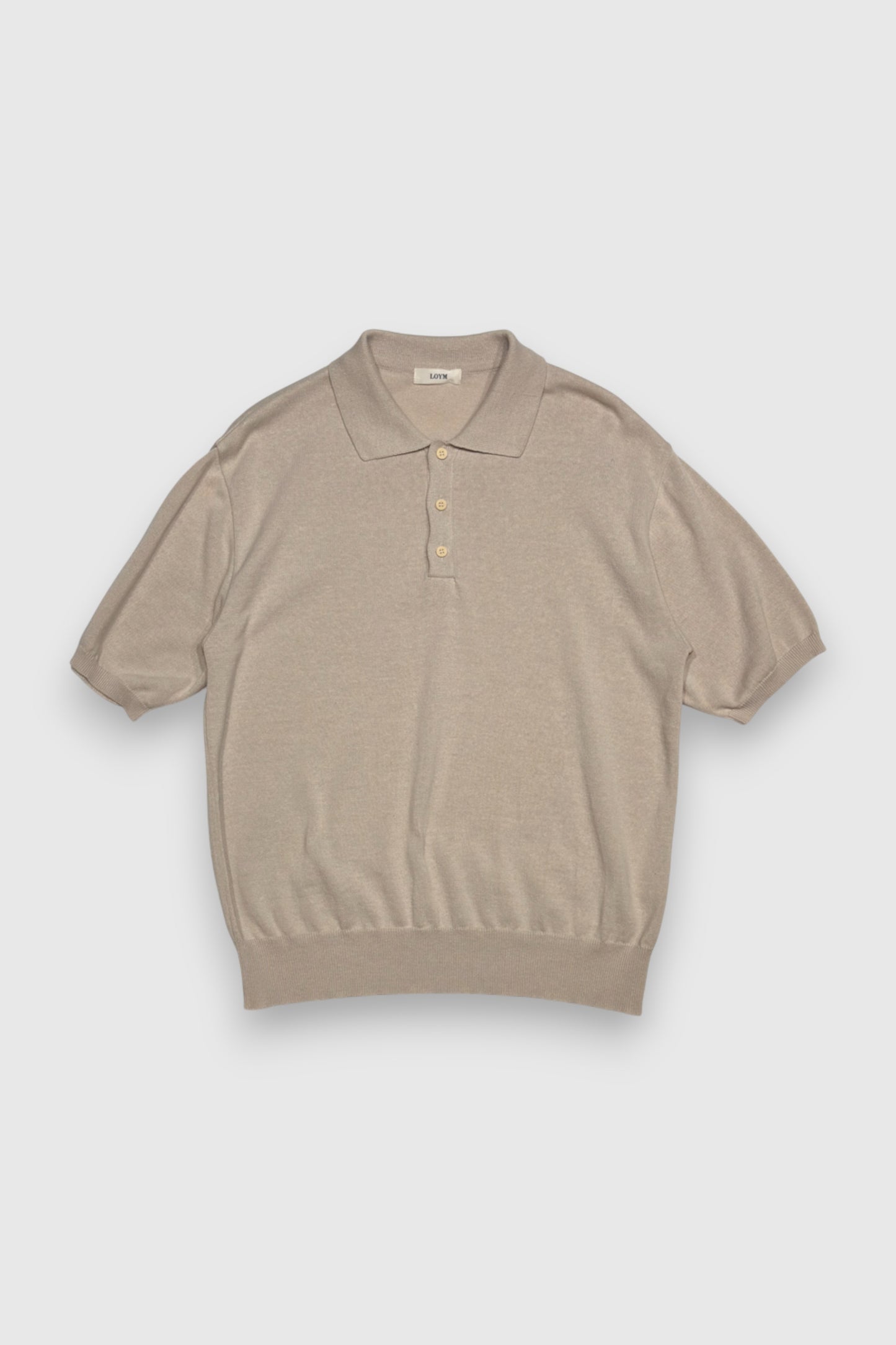 【LOYM】KNIT POLO HALF SLEEVE　ECRU