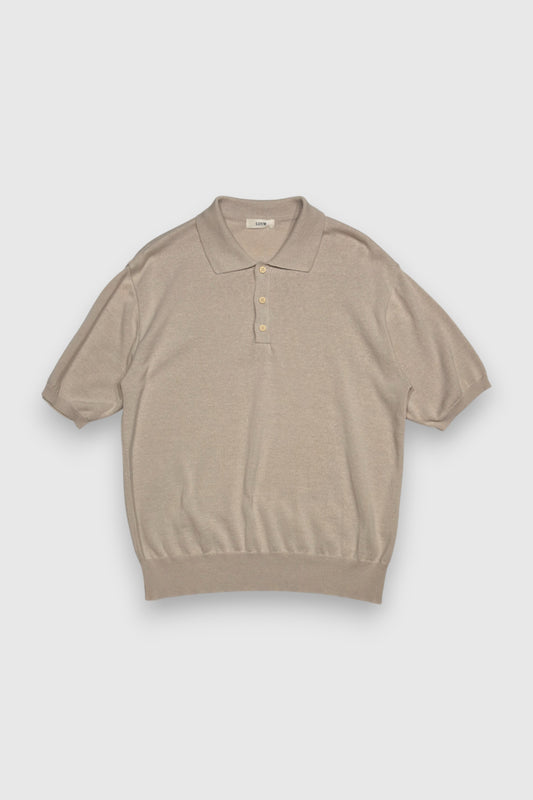 【LOYM】KNIT POLO HALF SLEEVE　ECRU