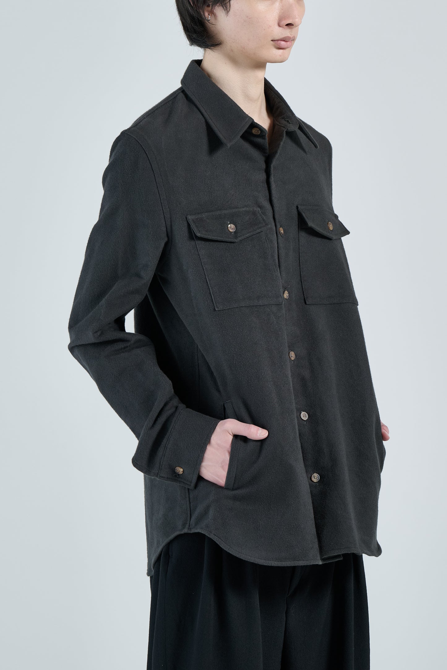 《予約商品》【FRACTION】UTILITY SHIRT(COTTON/SILK)