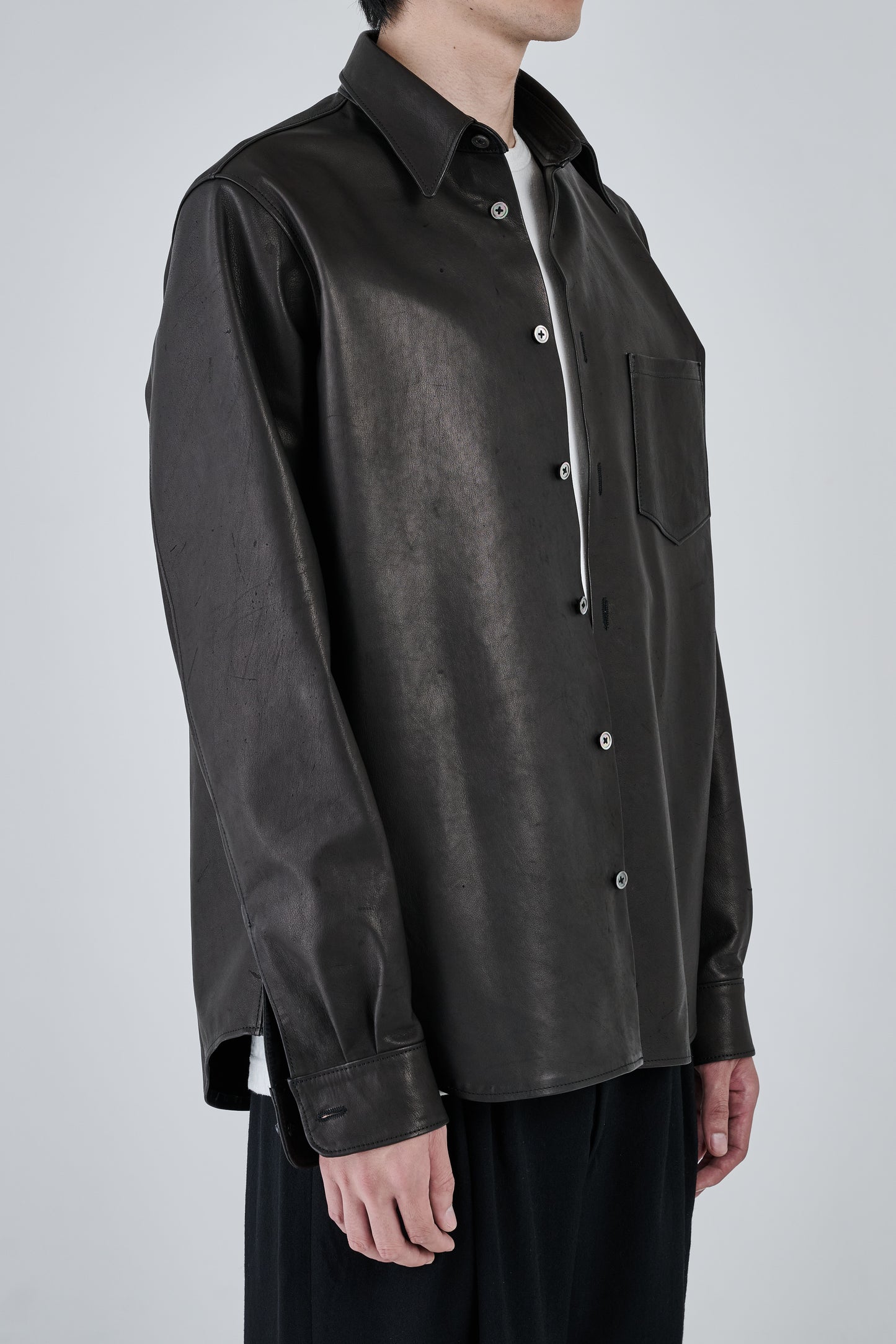 《予約商品》【FRACTION】FR SHIRT(KANGAROO LEATHER)