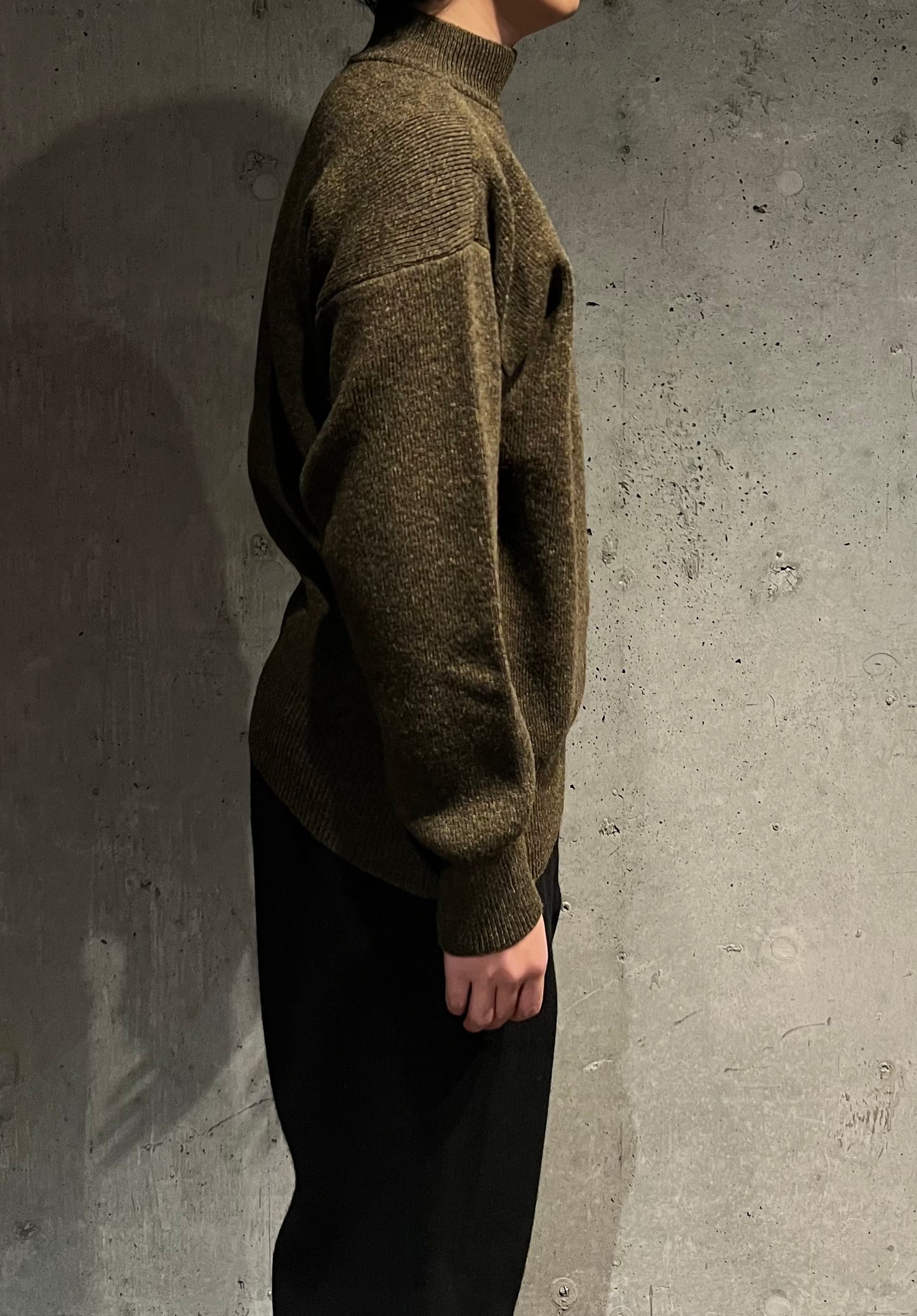 【Slopeslow】GOB sweater(khaki mix)