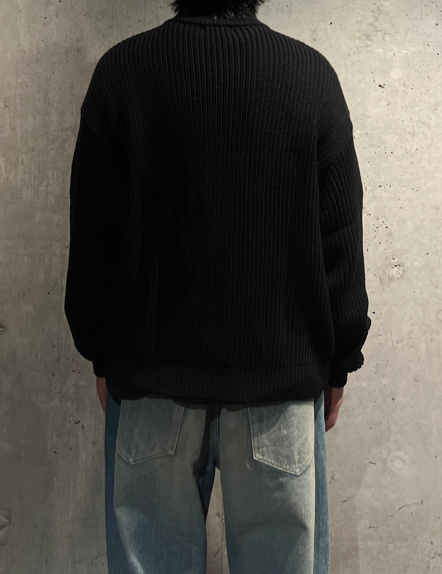 【LOYM】3POCKET DRIVERS KNIT(BLACK)