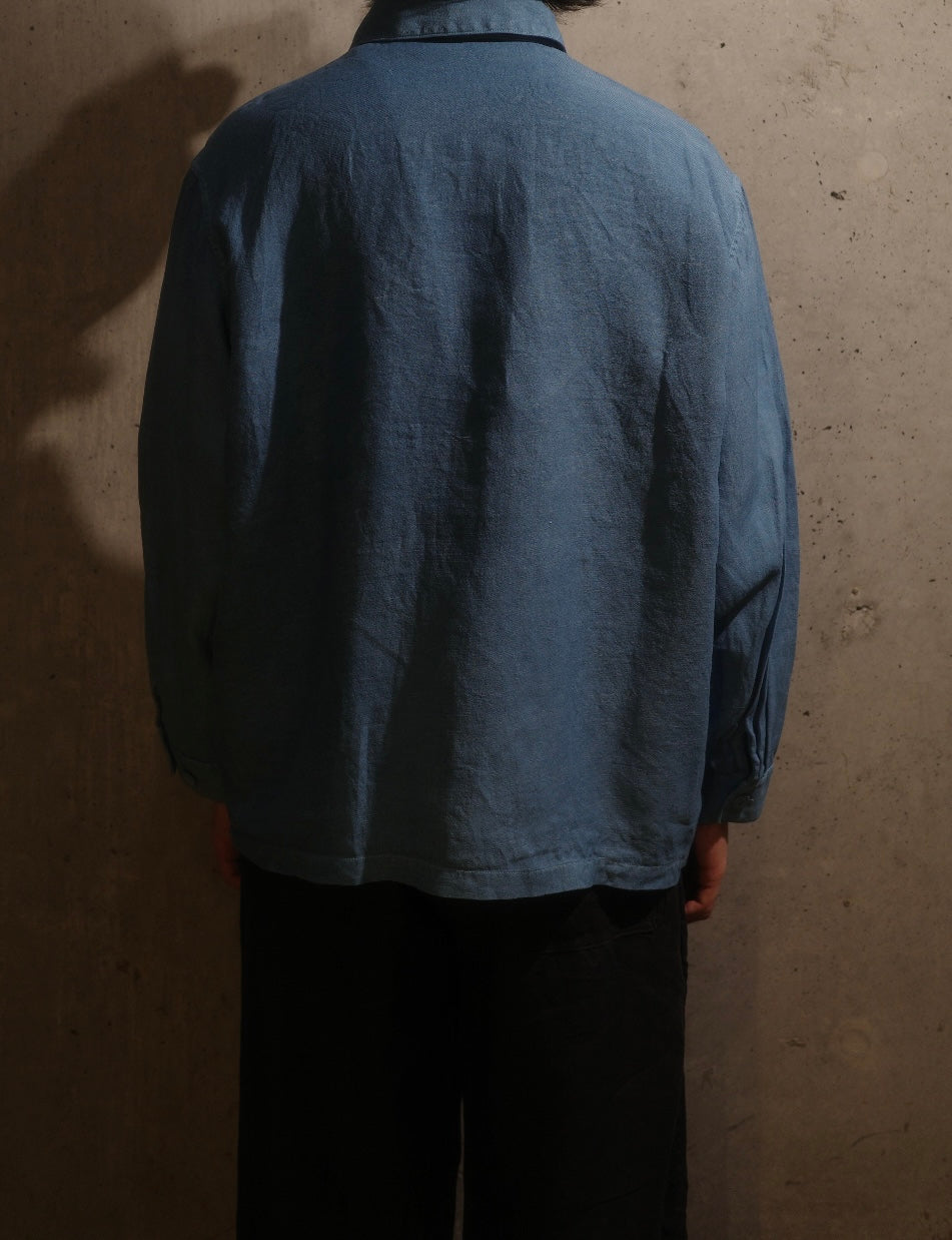 【MITTAN】和紙大麻ジャケット（草木染　藍（淡））