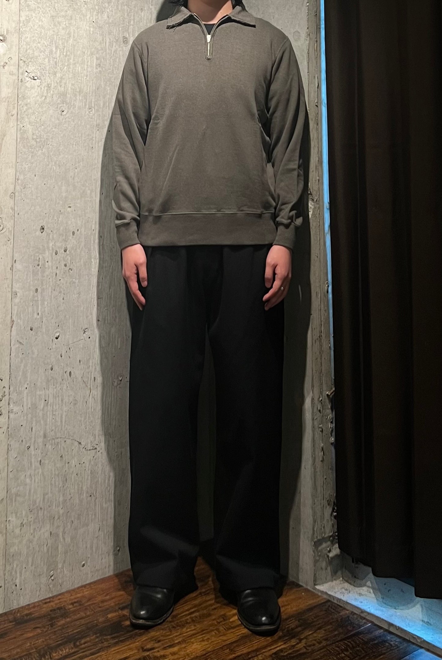 【Slopeslow】half zip top (carbon)
