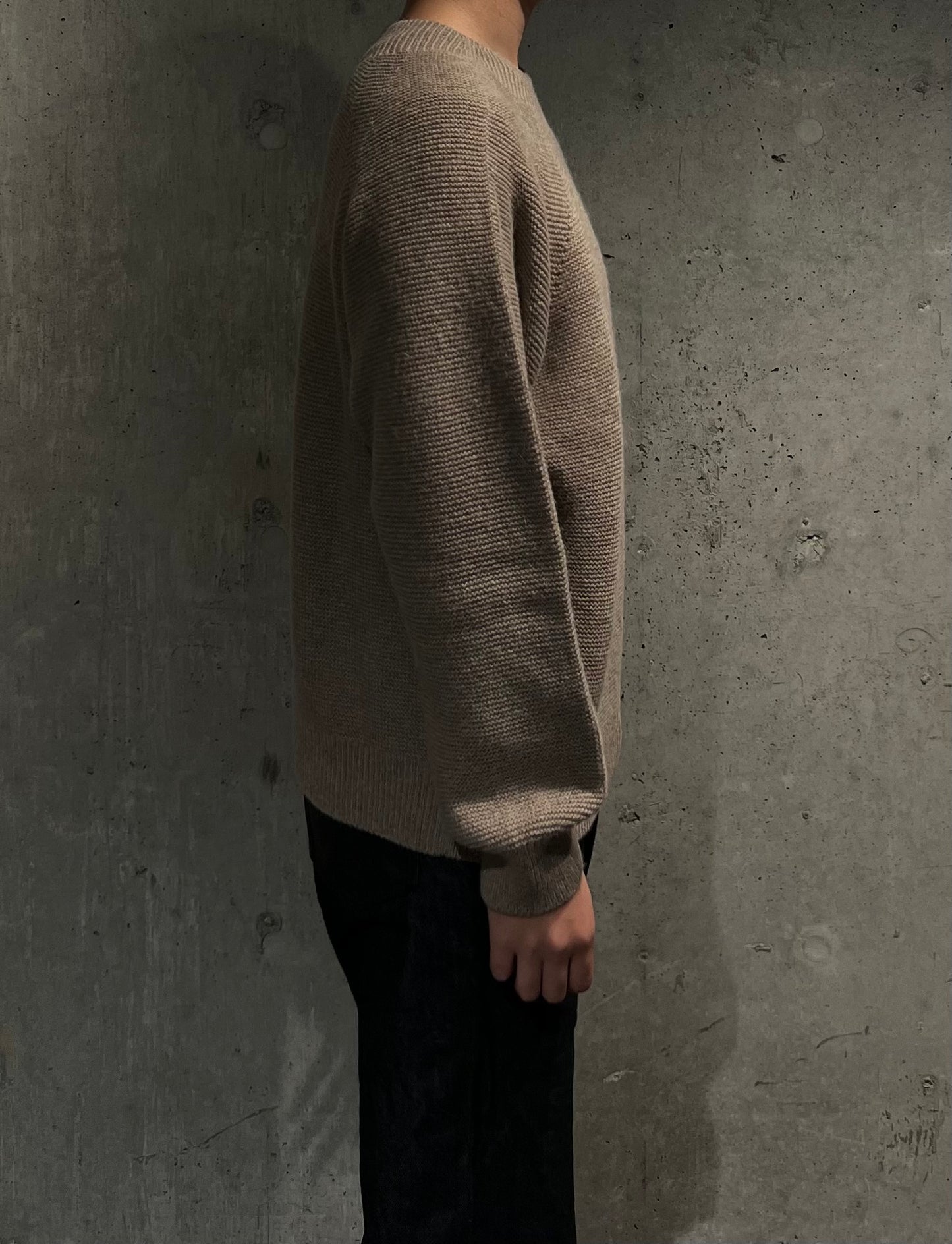 【MITTAN】アルパカウールセーター　薄茶