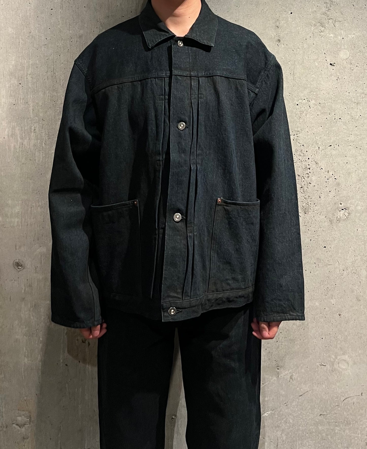 【YOKO SAKAMOTO】PLEATS JACKET ( YELLOW OCHRE )