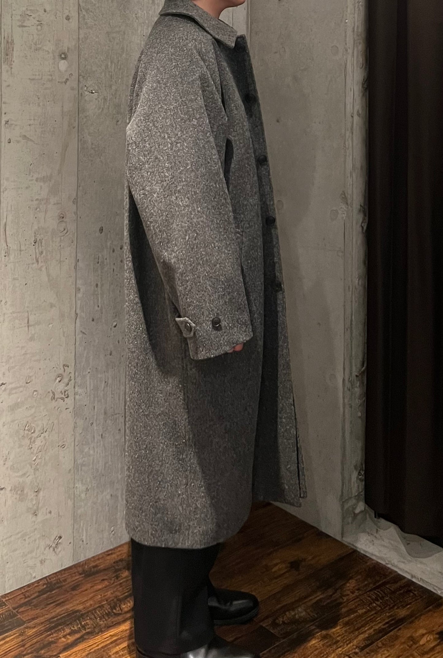 【YOKO SAKAMOTO】BAL COLLAR COAT (CHARCOAL GRAY)