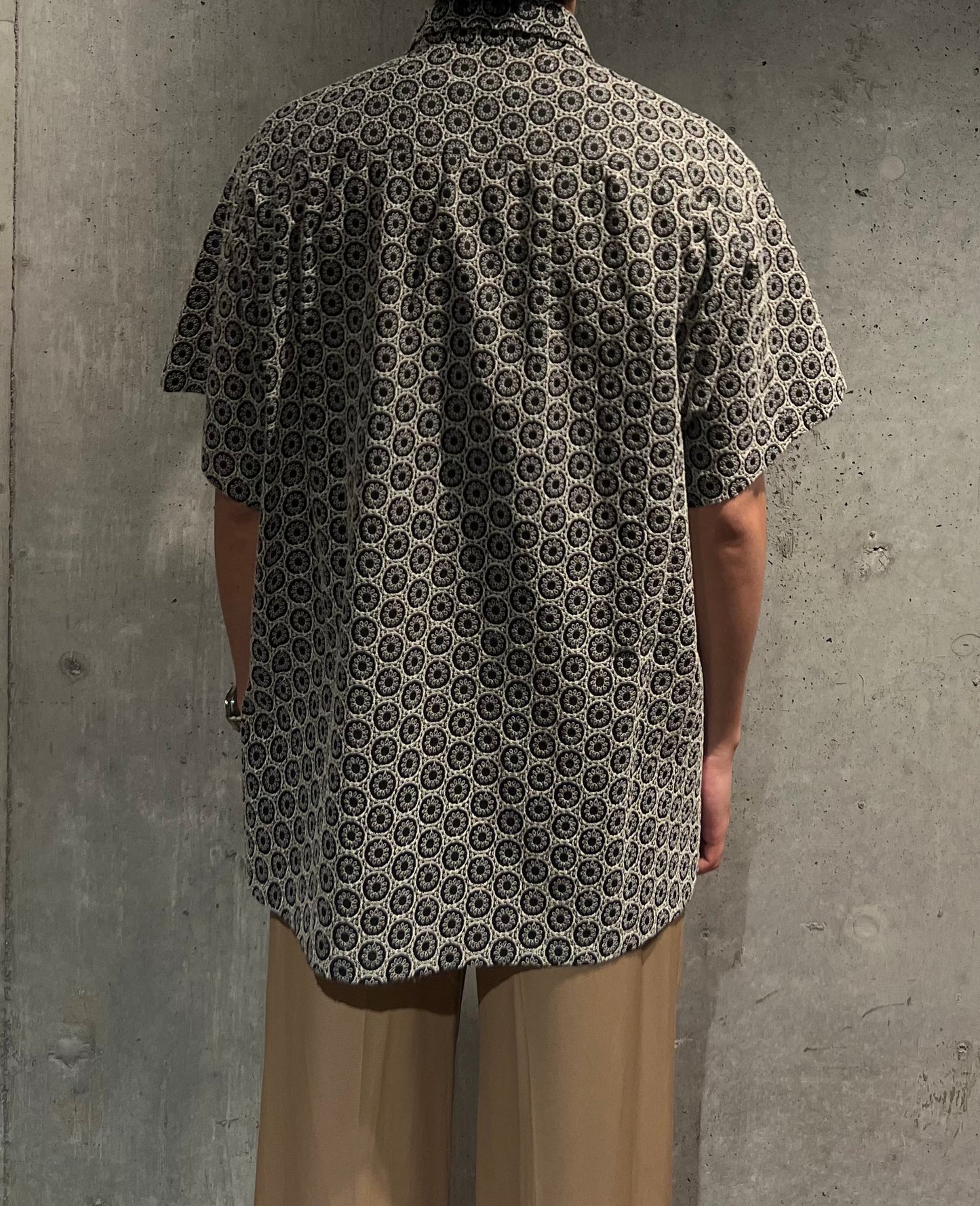【Urig】ROUND EMB DRESS FATIGUE SHIRT SS