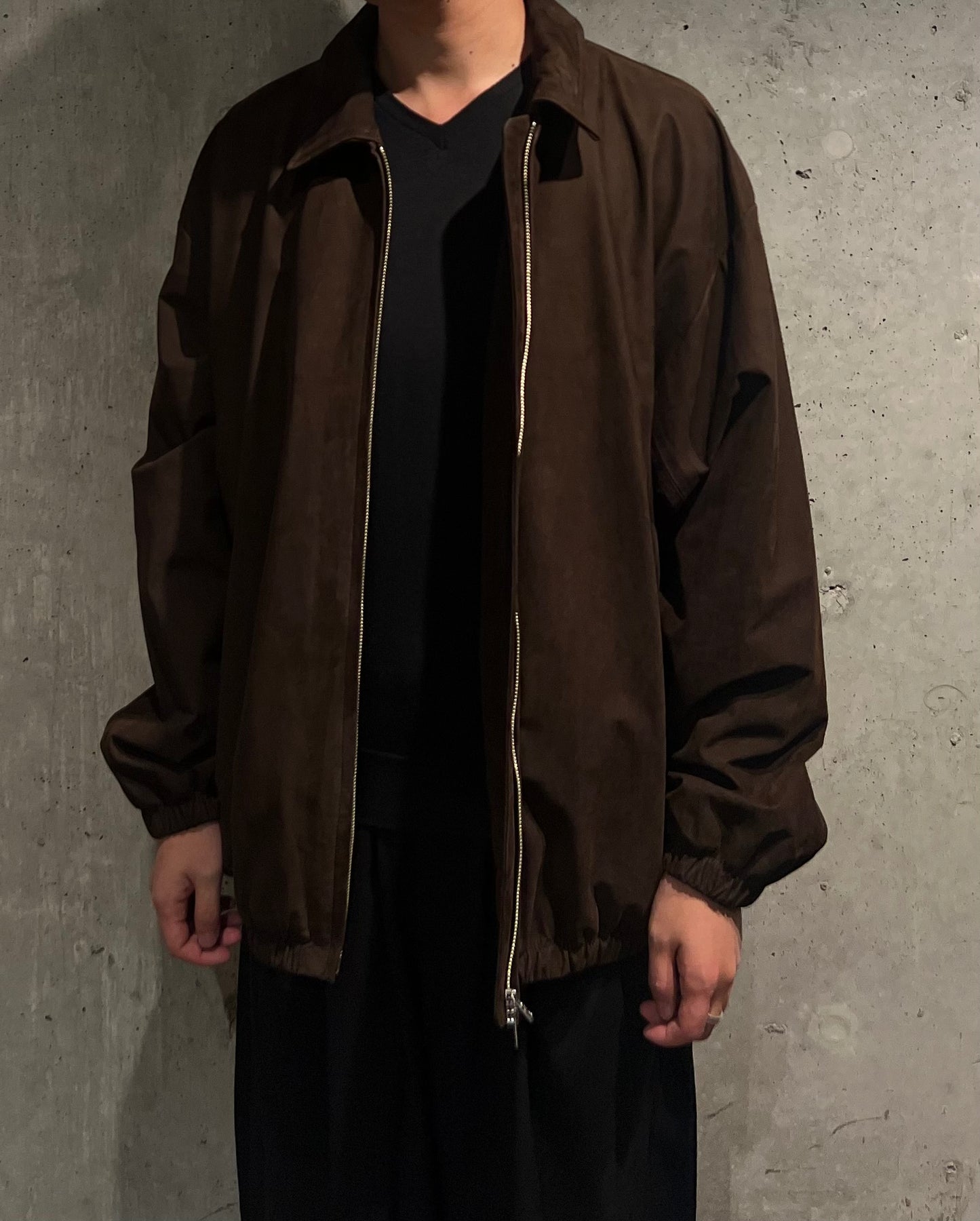 【YOKO SAKAMOTO】  ZIP BLOUSON　COW LEATHER　BROWN‐NU