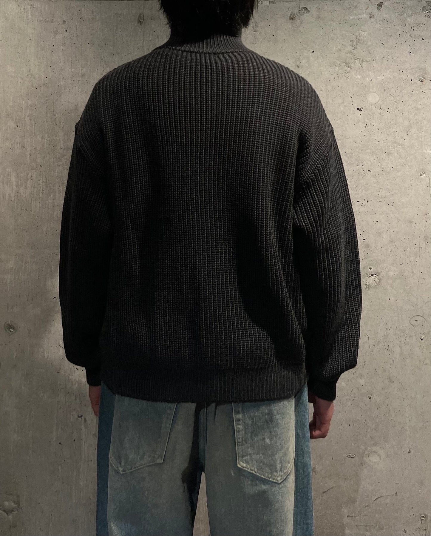 【LOYM】3POCKET DRIVERS KNIT(CHARCOAL GRAY)