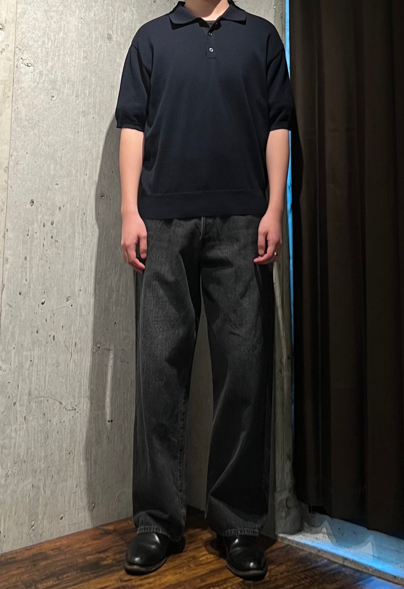 【YOKO SAKAMOTO】5POCKET STRAIGHT PANTS (FADE BLACK)