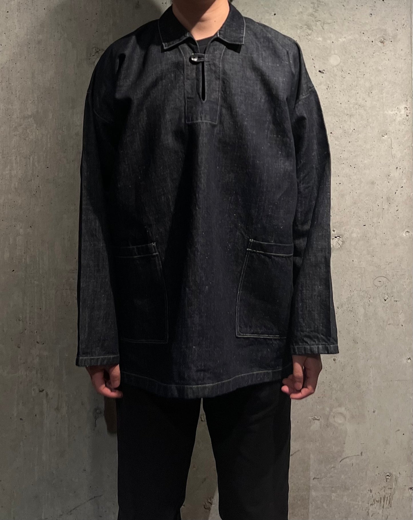 【MITTAN】OC大麻ライトオンスデニムプルオーバー