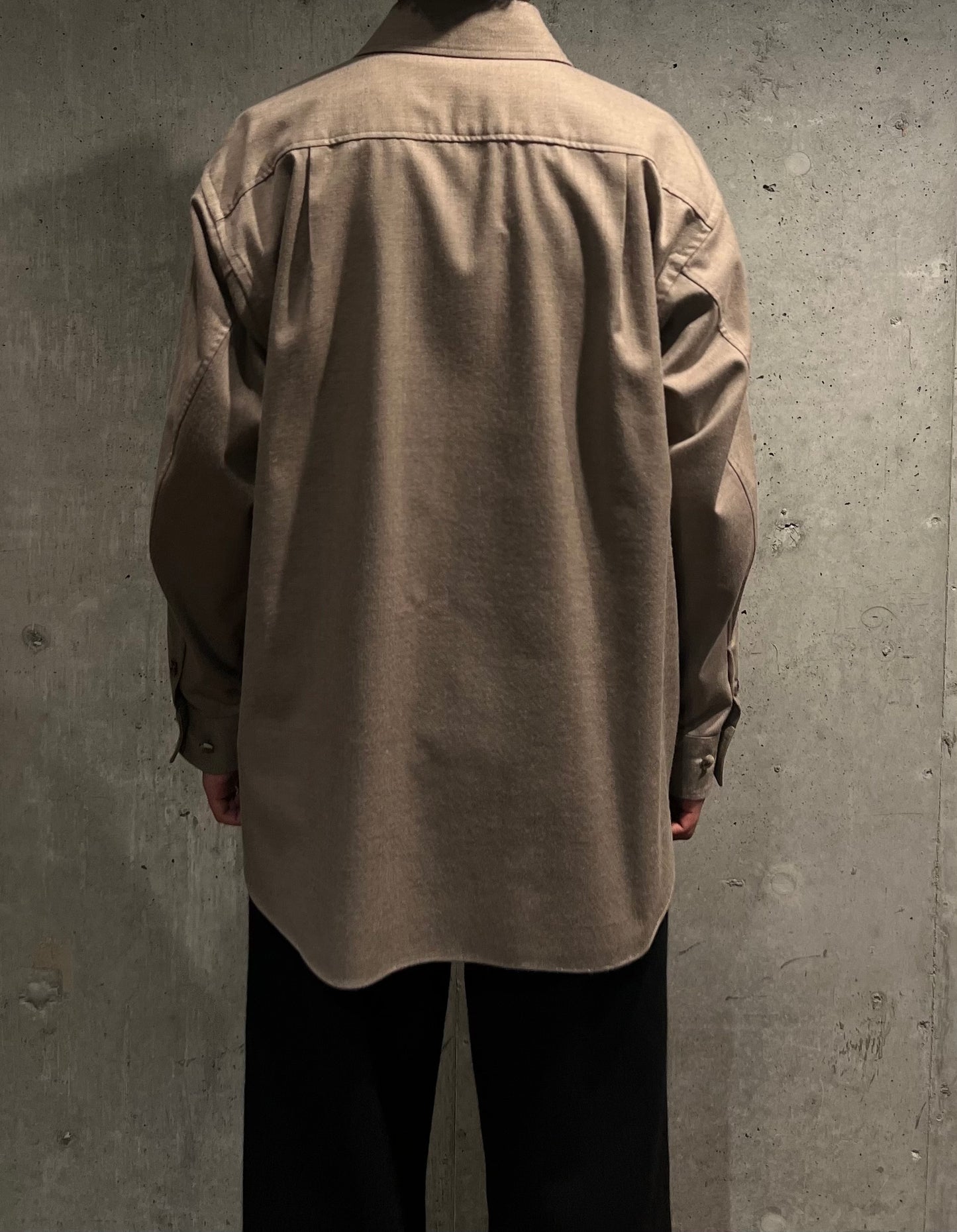 【YOKO SAKAMOTO】BRUSHED WOOL BIG SHIRT