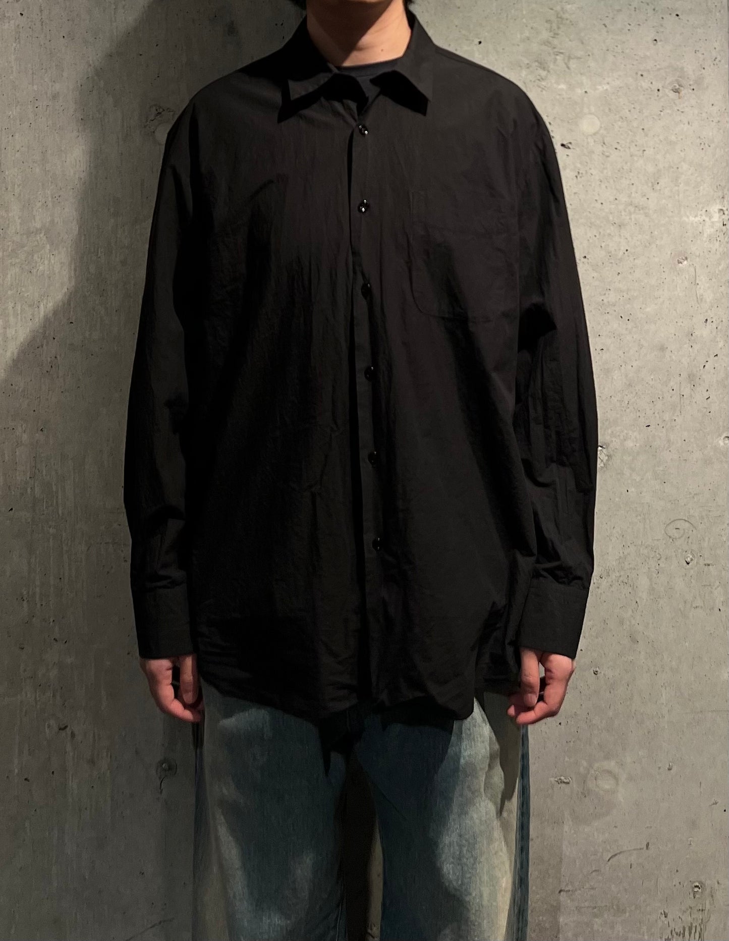 【YOKO SAKAMOTO】REGULAR COLLAR SHIRT(BLACK)