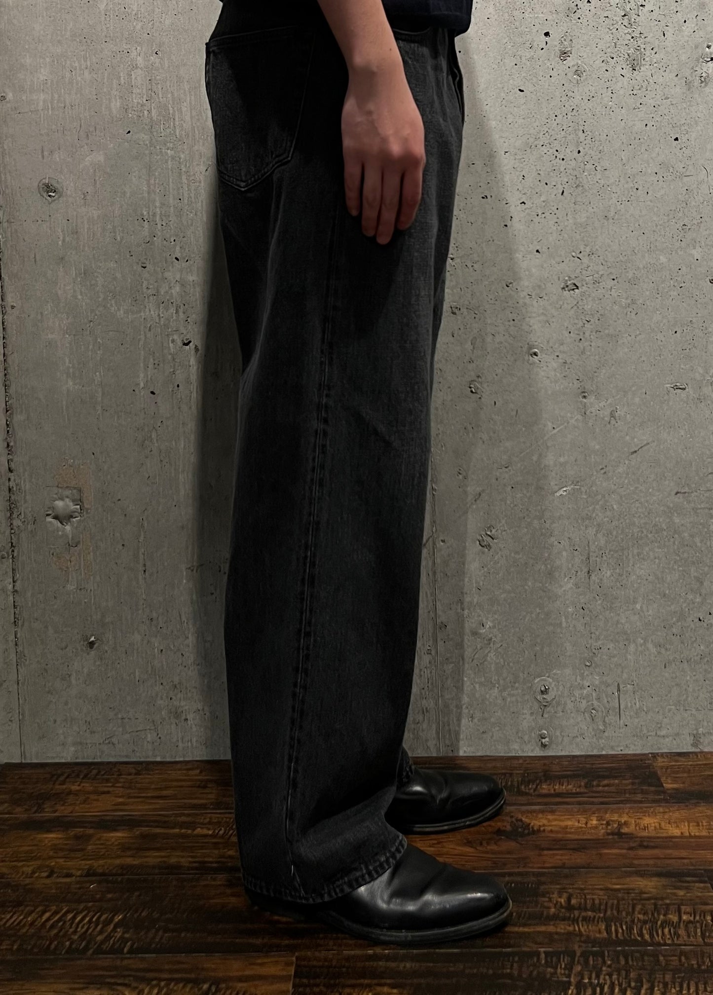 【YOKO SAKAMOTO】5POCKET STRAIGHT PANTS (FADE BLACK)