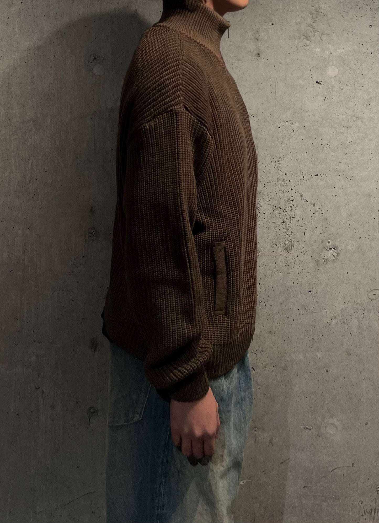 【LOYM】3POCKET DRIVERS KNIT(BROWN)