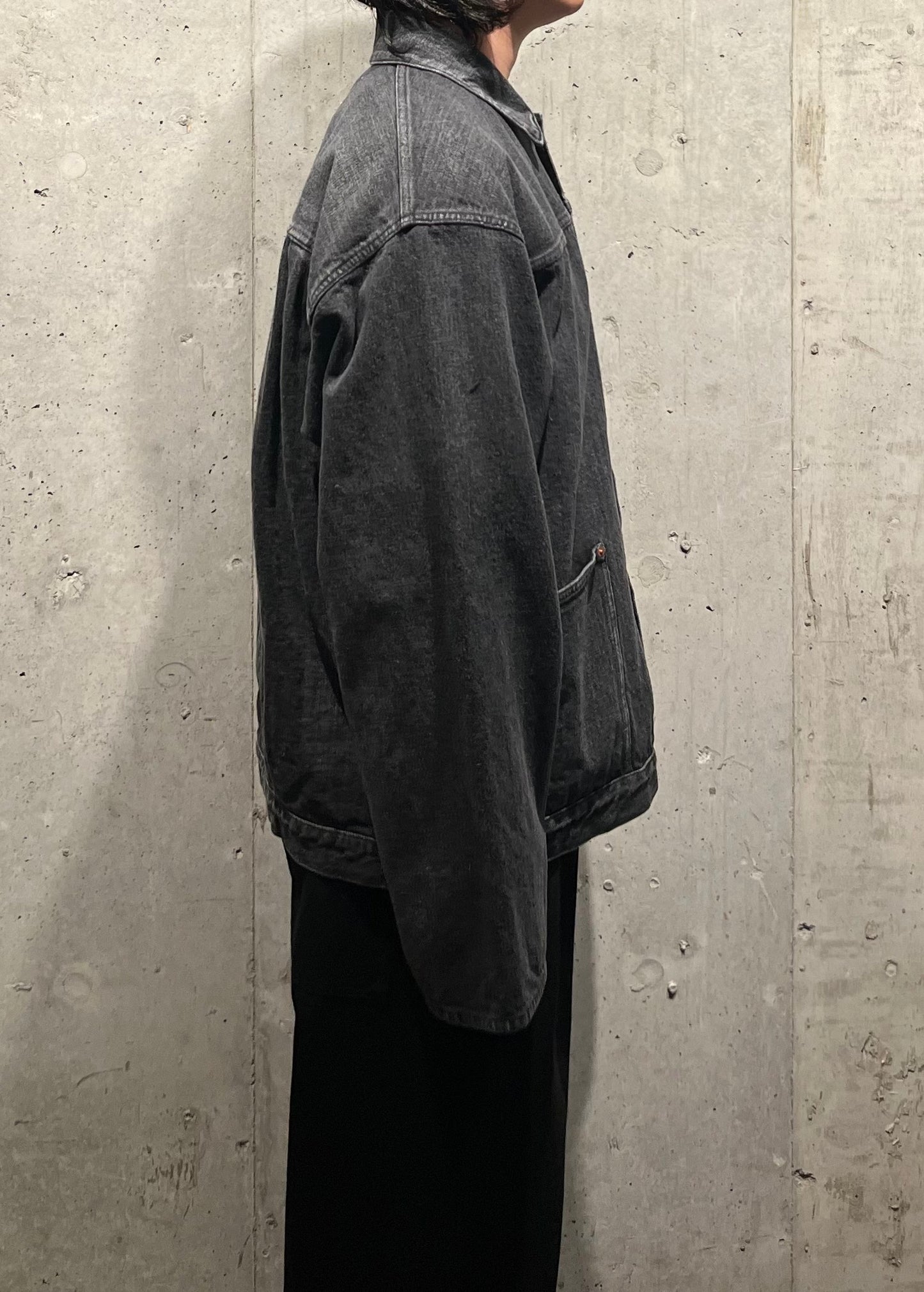 【YOKO SAKAMOTO】PLEATS JACKET (FADE BLACK)