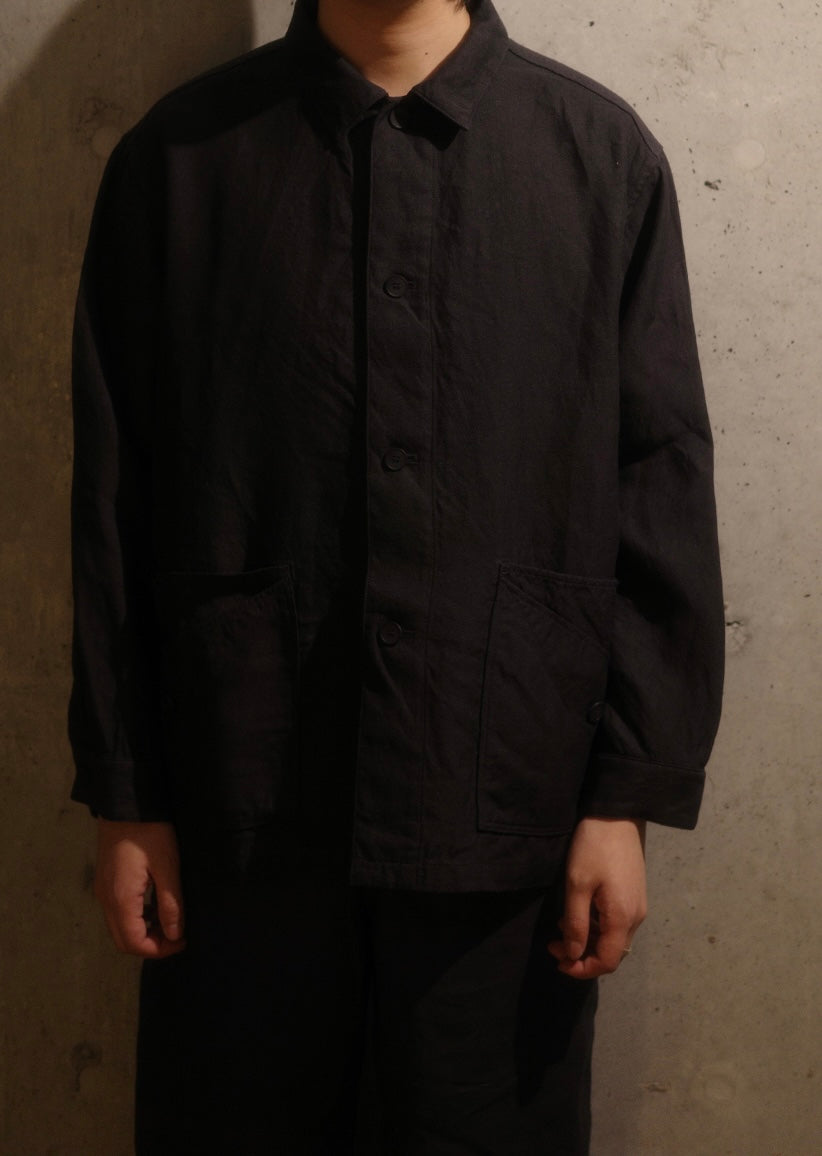 【MITTAN】和紙大麻ジャケット（墨黒）