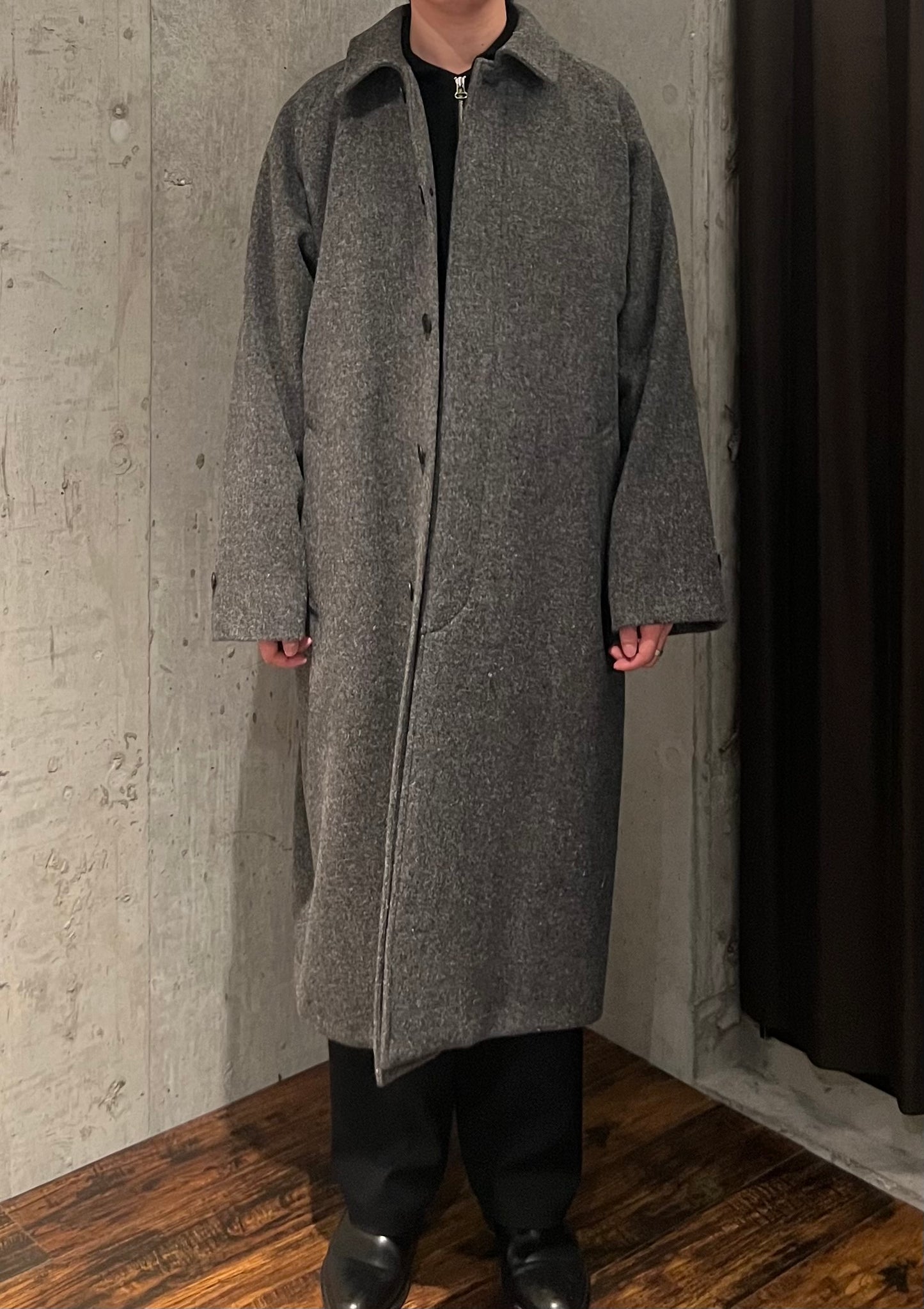 【YOKO SAKAMOTO】BAL COLLAR COAT (CHARCOAL GRAY)