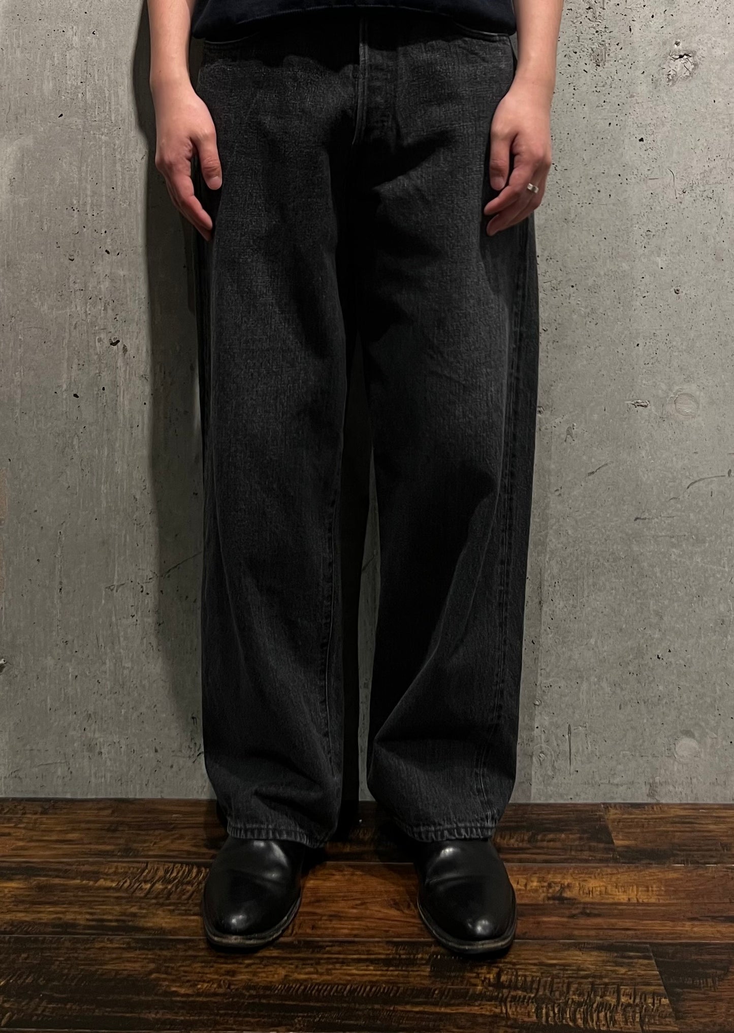 【YOKO SAKAMOTO】5POCKET STRAIGHT PANTS (FADE BLACK)