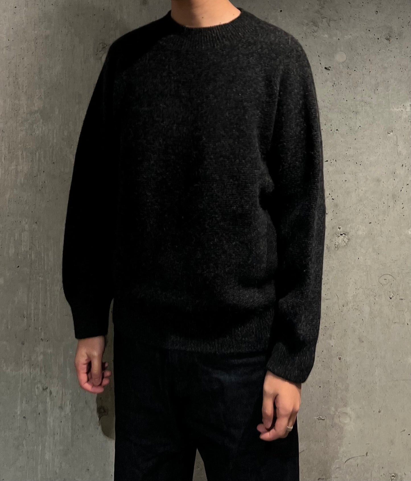 【MITTAN】アルパカウールセーター　黒杢