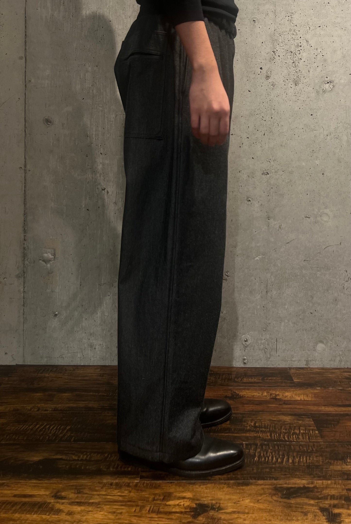 【MITTAN】NMウールOCツイルワイド 白黒