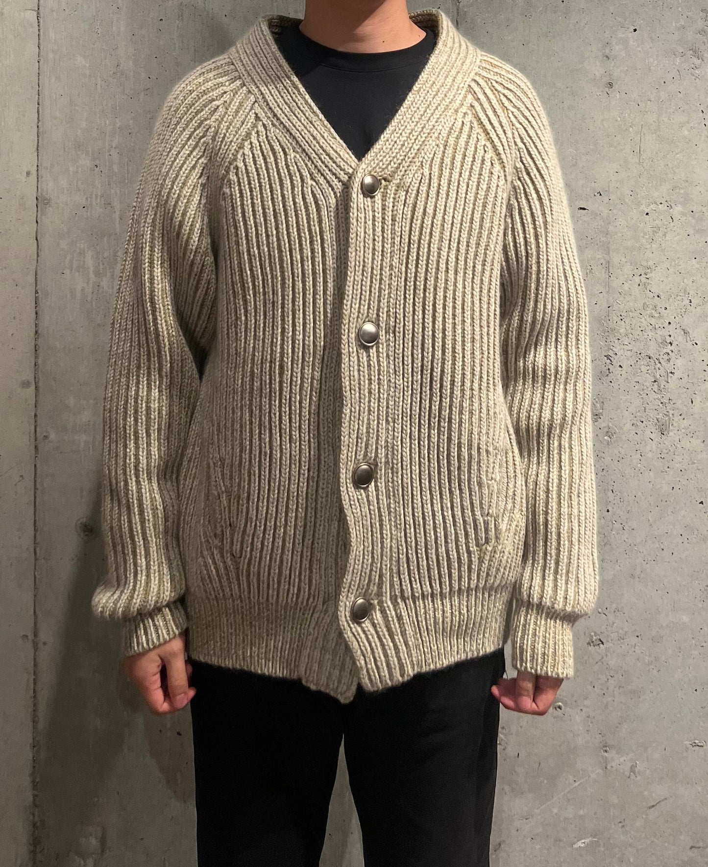 【Slopeslow】V neck cardigan(roquefort)