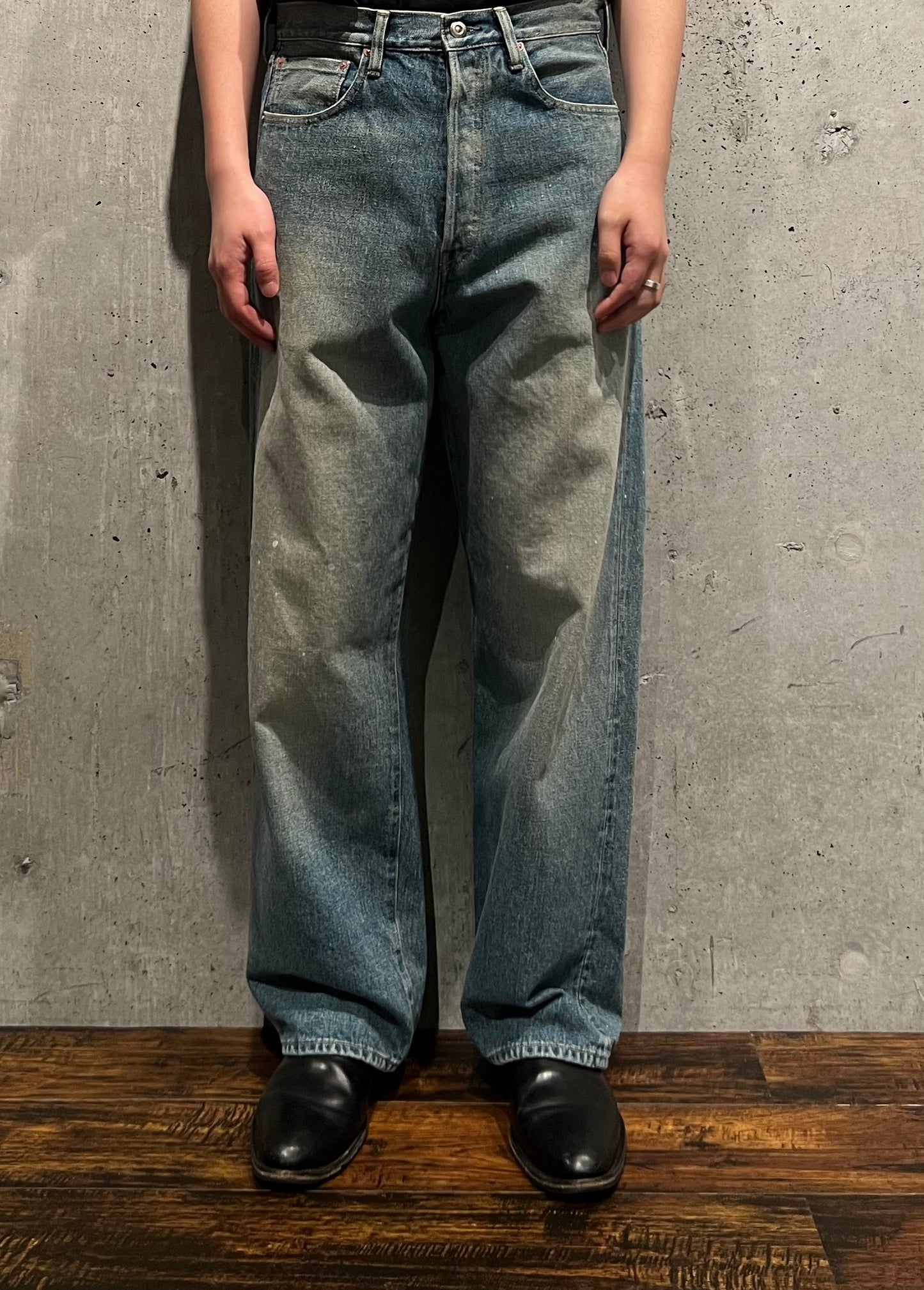 【YOKO SAKAMOTO】5POCKET STRAIGHT PANTS (FADE INDIGO)