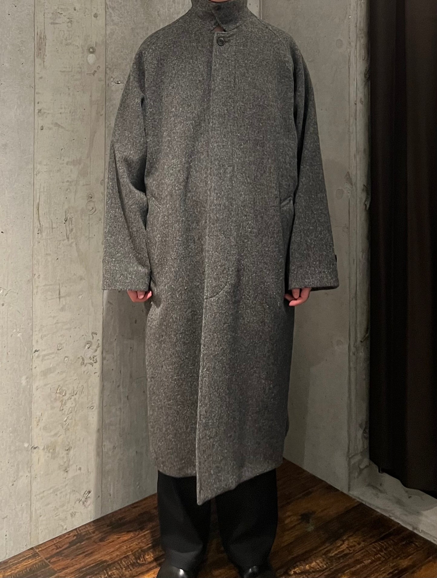 【YOKO SAKAMOTO】BAL COLLAR COAT (CHARCOAL GRAY)