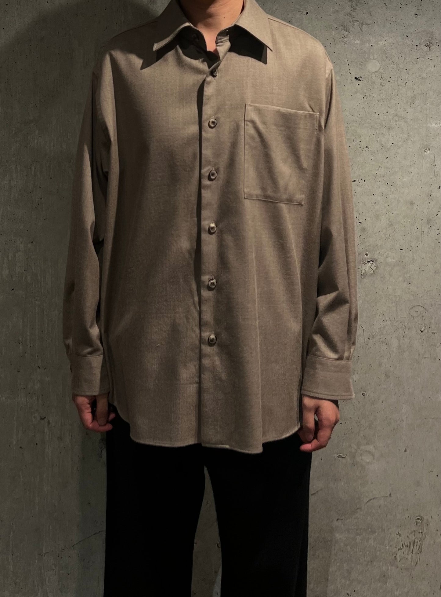 【YOKO SAKAMOTO】BRUSHED WOOL BIG SHIRT