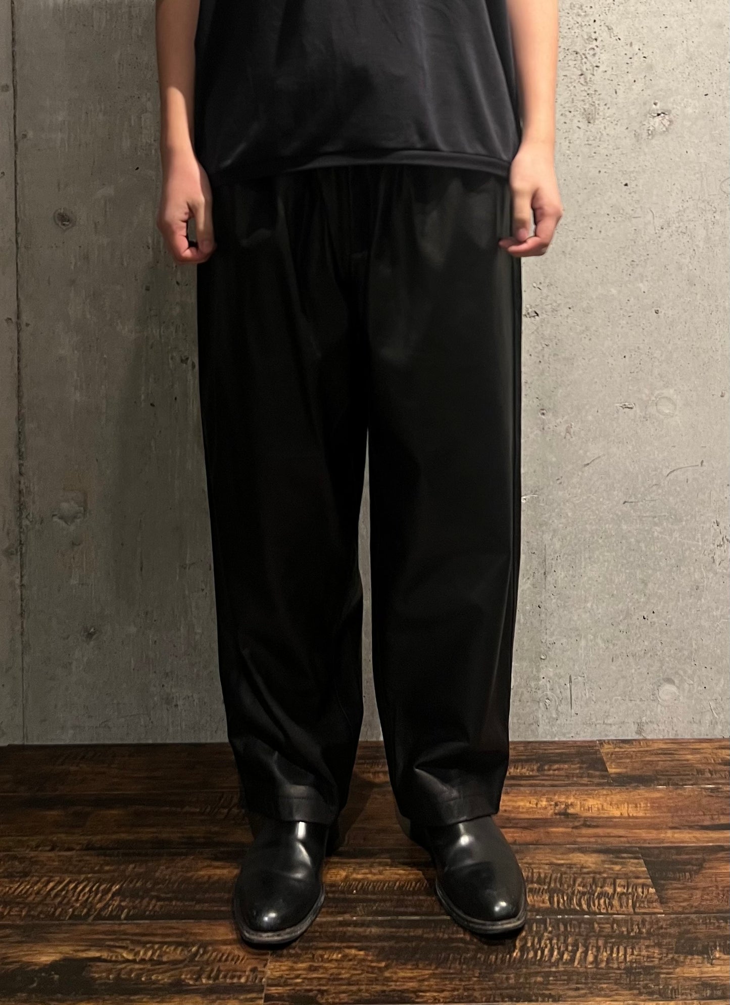 【YOKO SAKAMOTO】WIDE EASY PANTS(BLACK-FG)
