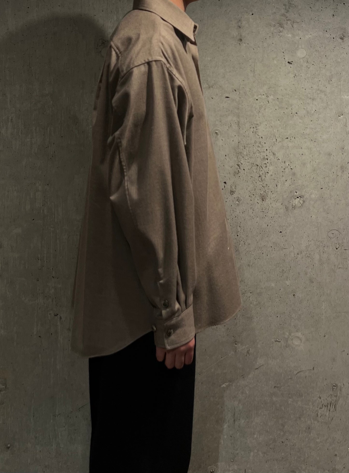 【YOKO SAKAMOTO】BRUSHED WOOL BIG SHIRT